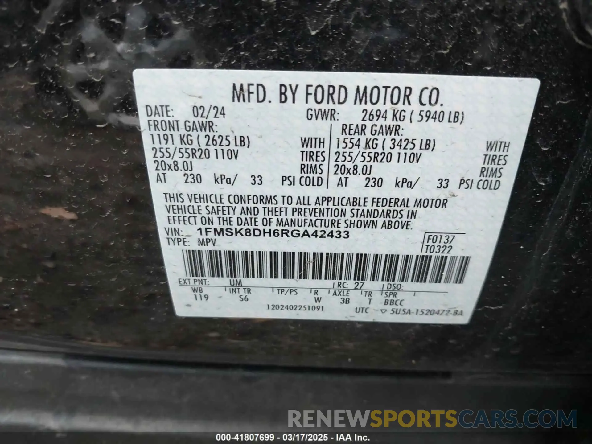 9 Photograph of a damaged car 1FMSK8DH6RGA42433 FORD EXPLORER 2024