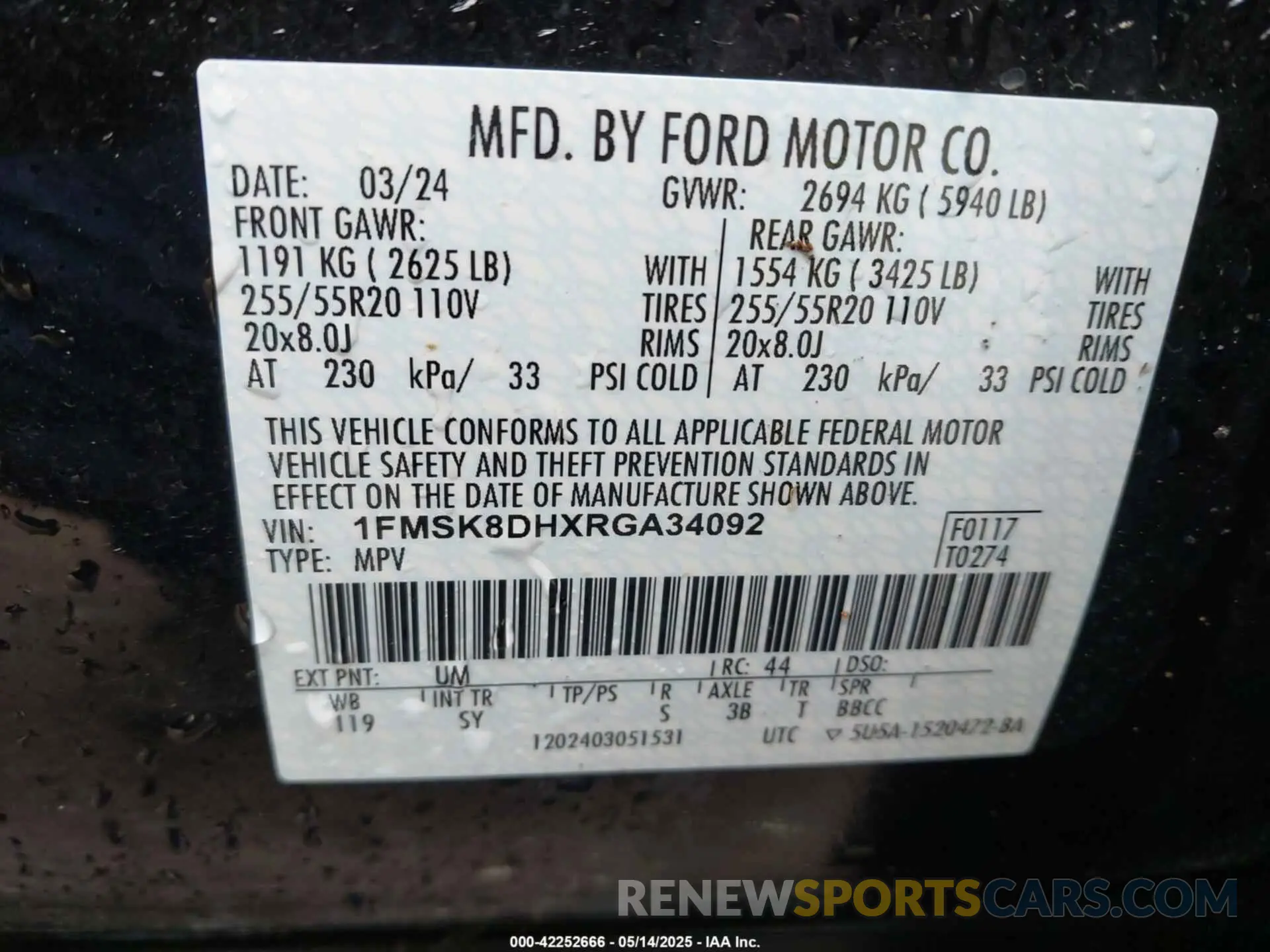 9 Photograph of a damaged car 1FMSK8DHXRGA34092 FORD EXPLORER 2024