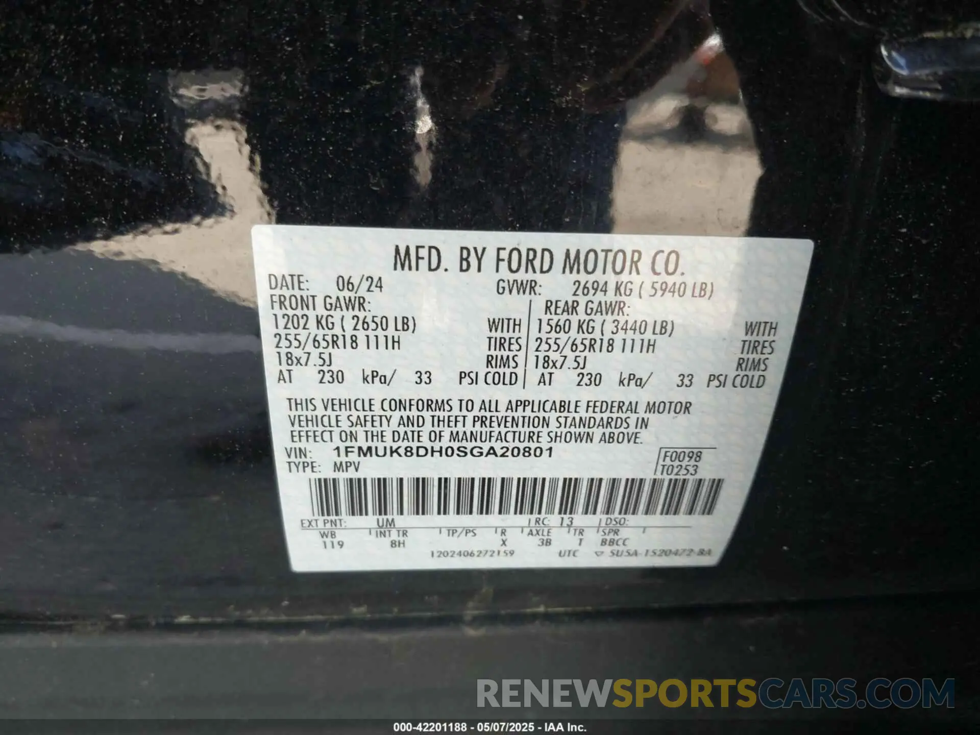 9 Photograph of a damaged car 1FMUK8DH0SGA20801 FORD EXPLORER 2025