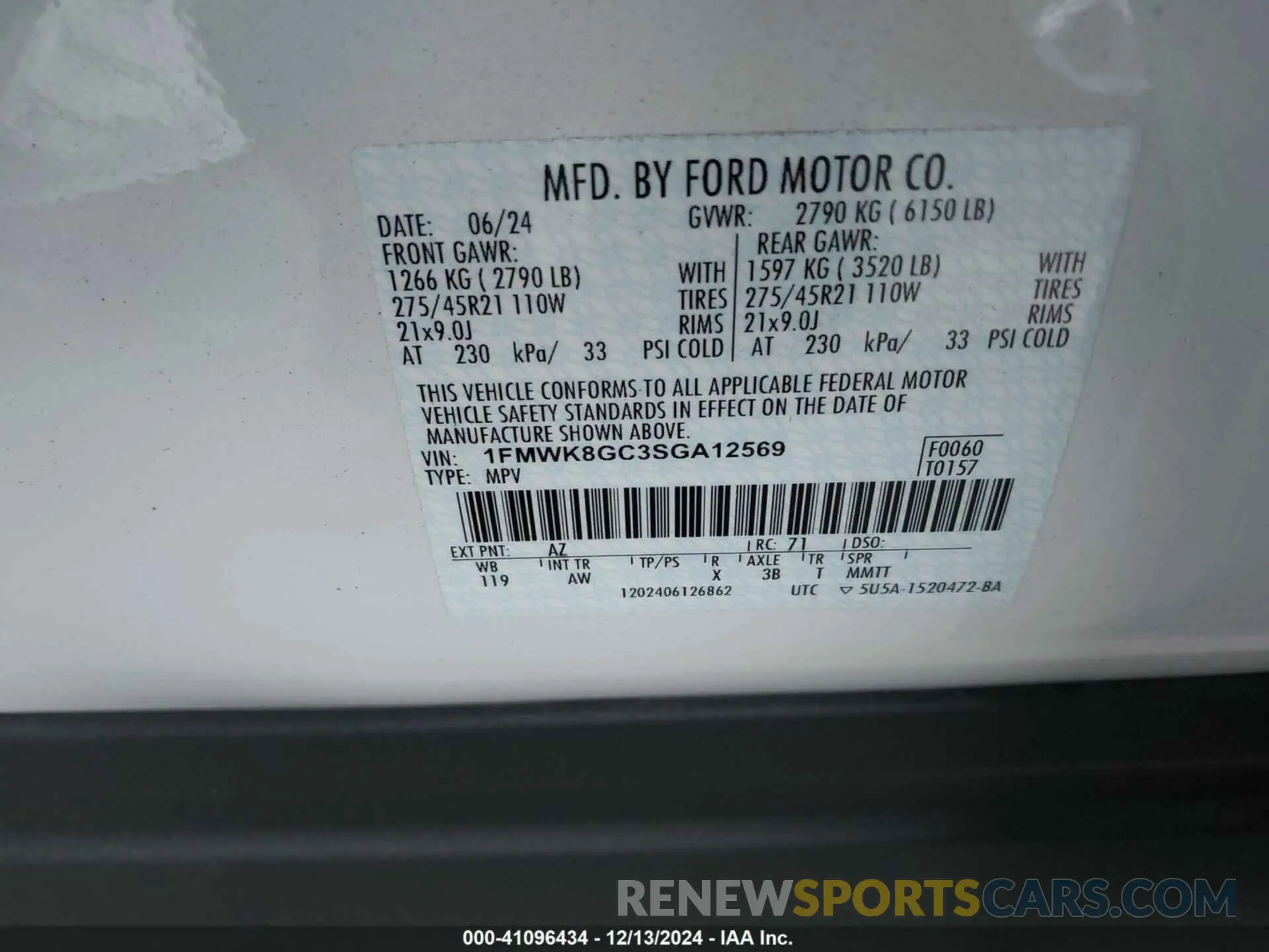 9 Фотография поврежденного автомобиля 1FMWK8GC3SGA12569 FORD EXPLORER 2025