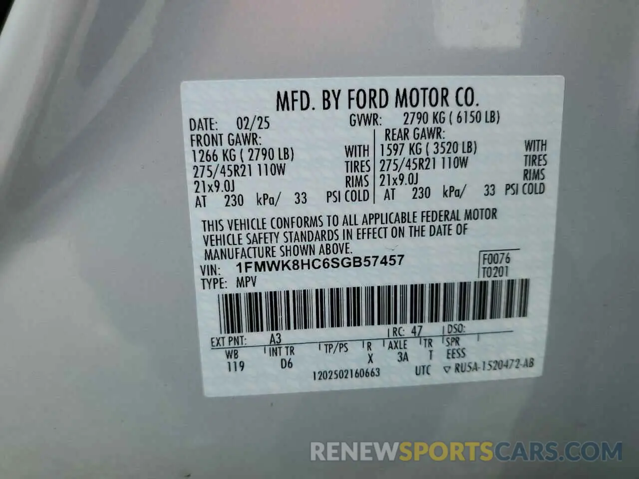13 Photograph of a damaged car 1FMWK8HC6SGB57457 FORD EXPLORER 2025