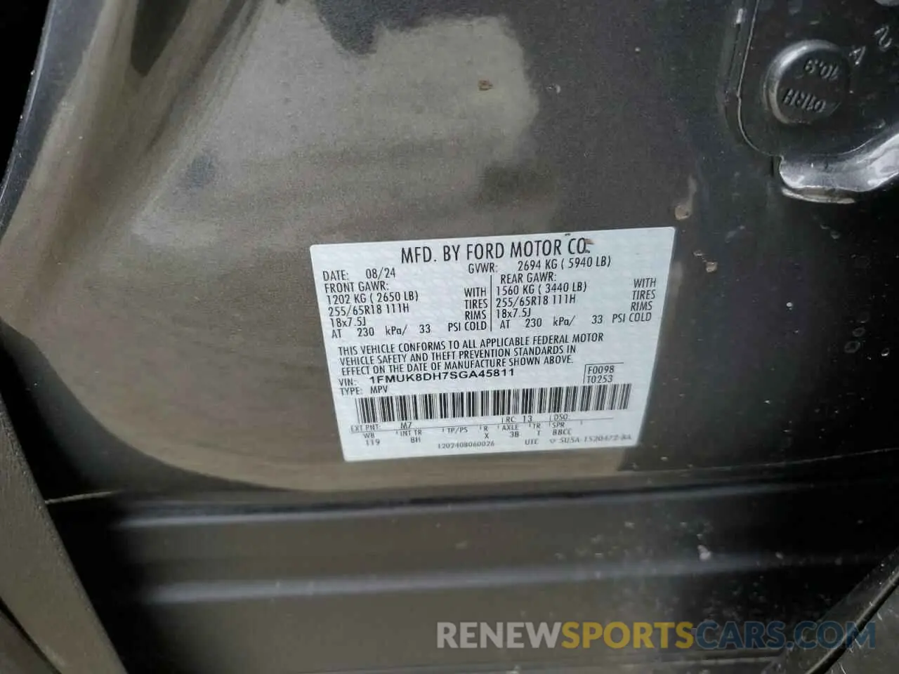13 Фотография поврежденного автомобиля 1FMUK8DH7SGA45811 FORD EXPLORER A 2025