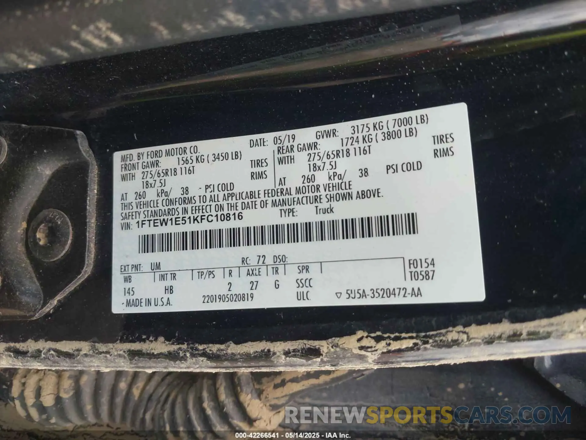9 Photograph of a damaged car 1FTEW1E51KFC10816 FORD F-150 2019