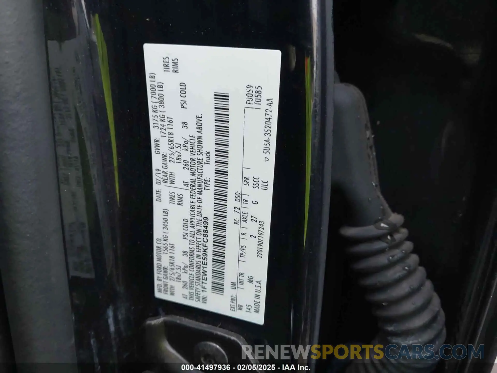 9 Photograph of a damaged car 1FTEW1E59KFC88499 FORD F-150 2019