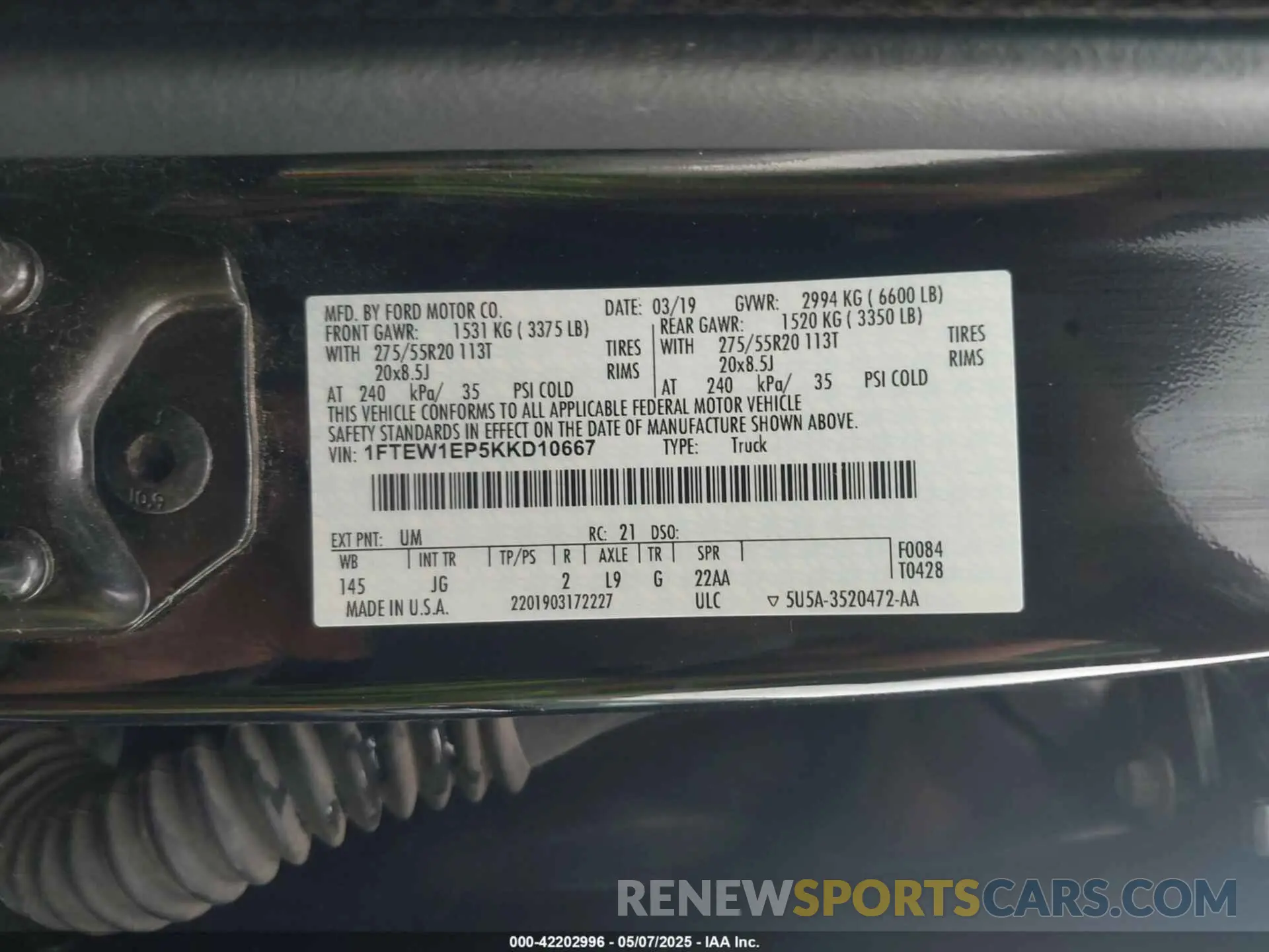 9 Photograph of a damaged car 1FTEW1EP5KKD10667 FORD F-150 2019