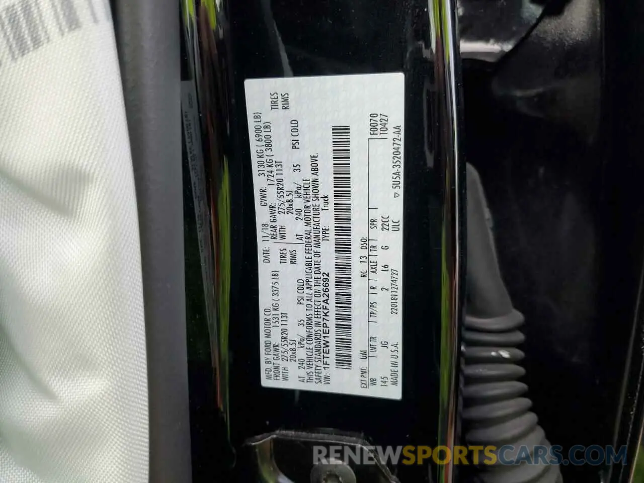 12 Фотография поврежденного автомобиля 1FTEW1EP7KFA26692 FORD F-150 2019