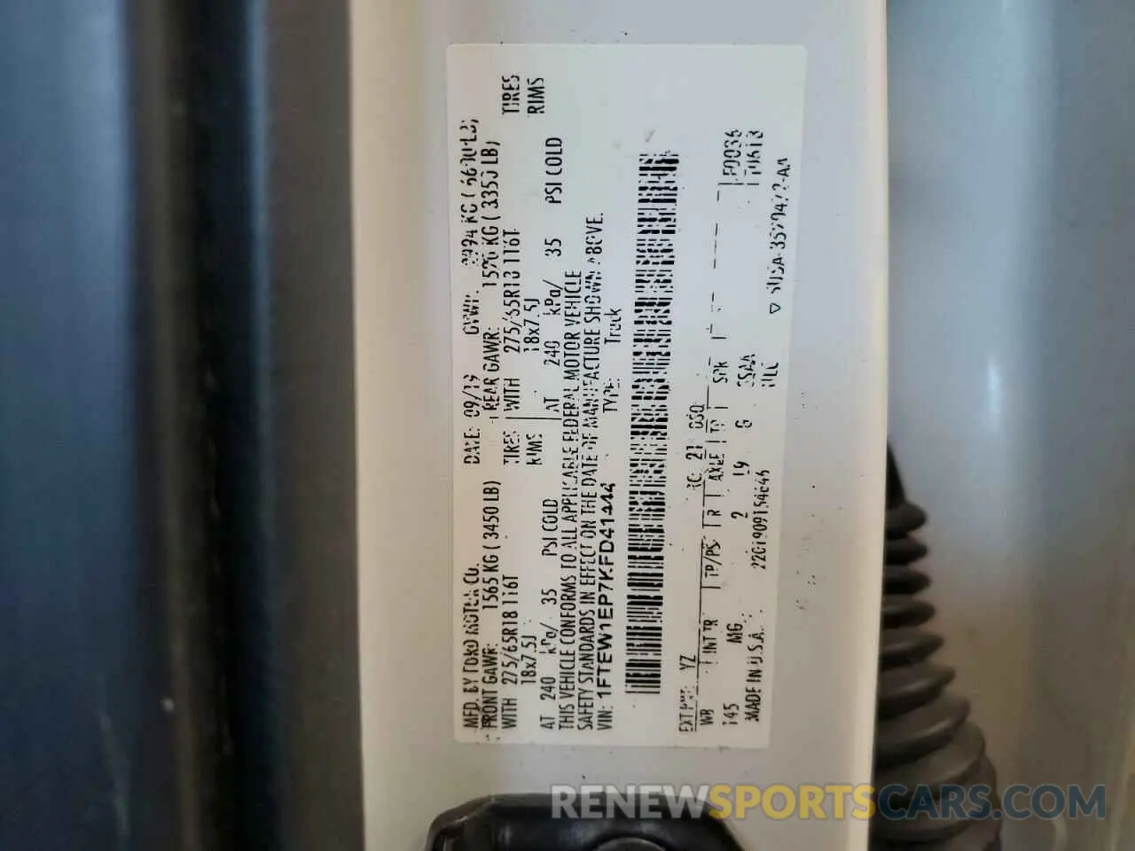12 Фотография поврежденного автомобиля 1FTEW1EP7KFD41444 FORD F-150 2019