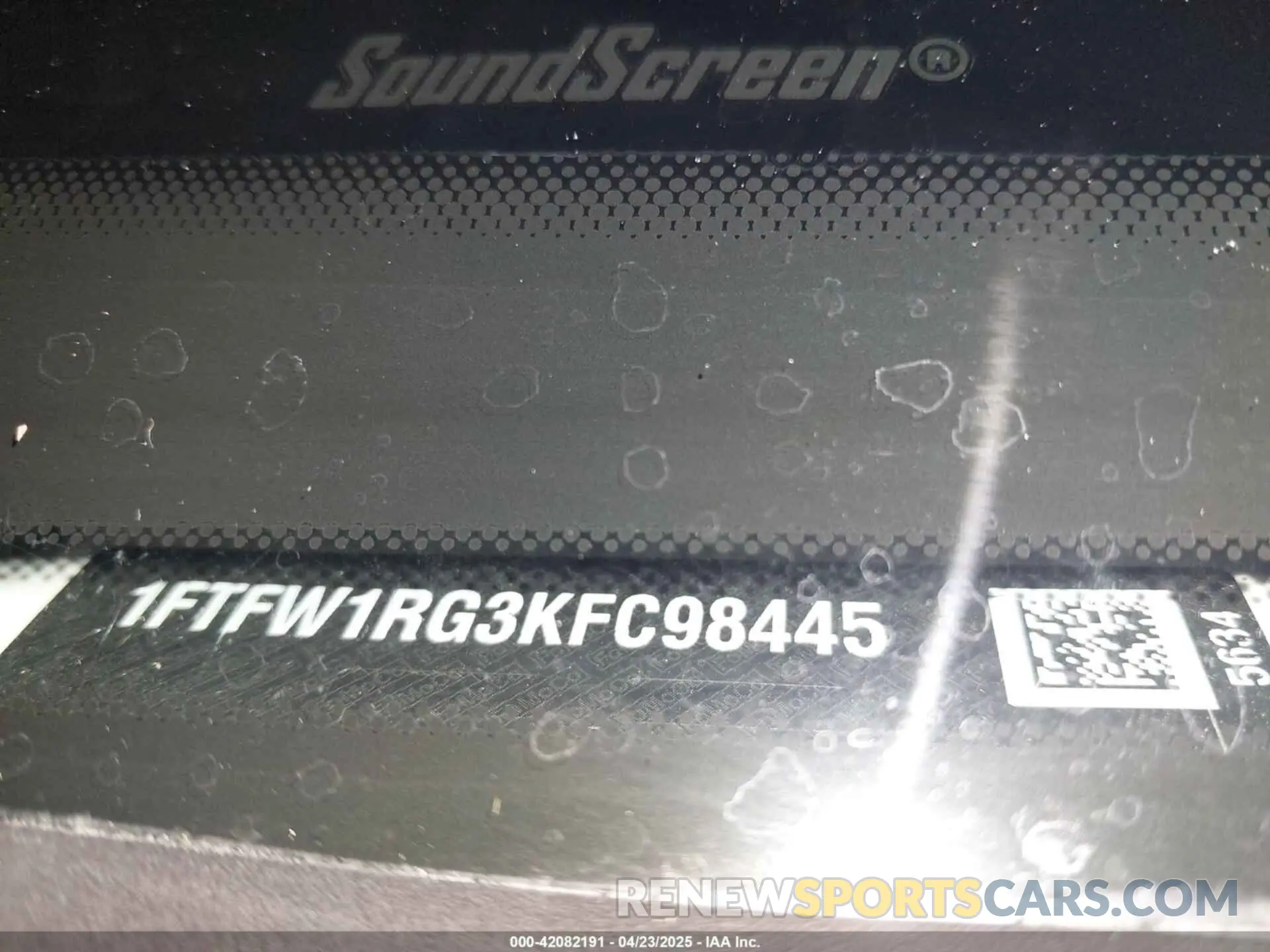 20 Фотография поврежденного автомобиля 1FTFW1RG3KFC98445 FORD F-150 2019
