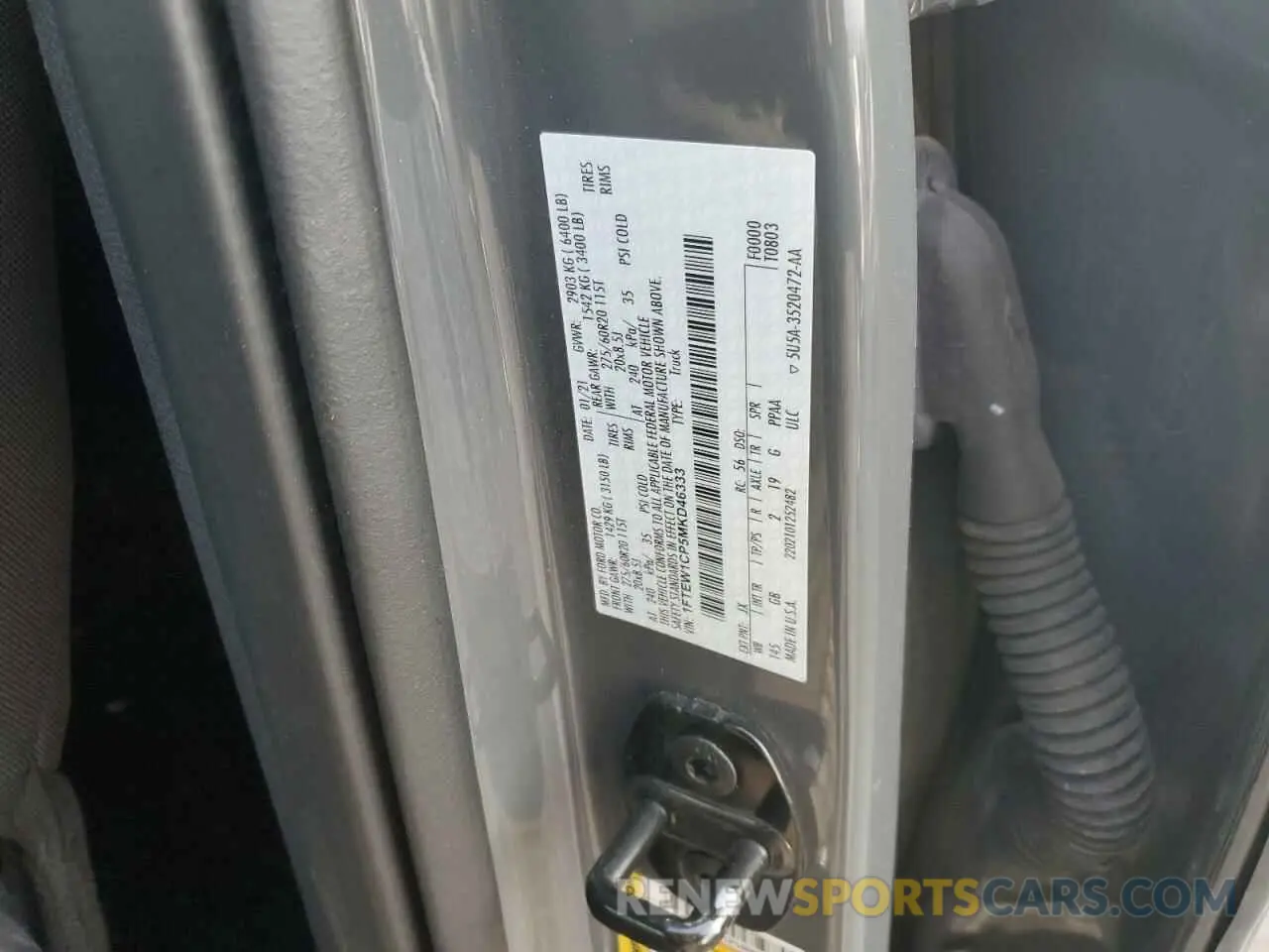 12 Фотография поврежденного автомобиля 1FTEW1CP5MKD46333 FORD F-150 2021