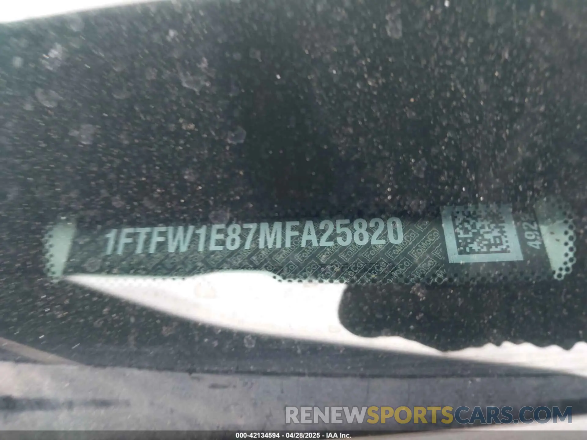 20 Photograph of a damaged car 1FTFW1E87MFA25820 FORD F-150 2021