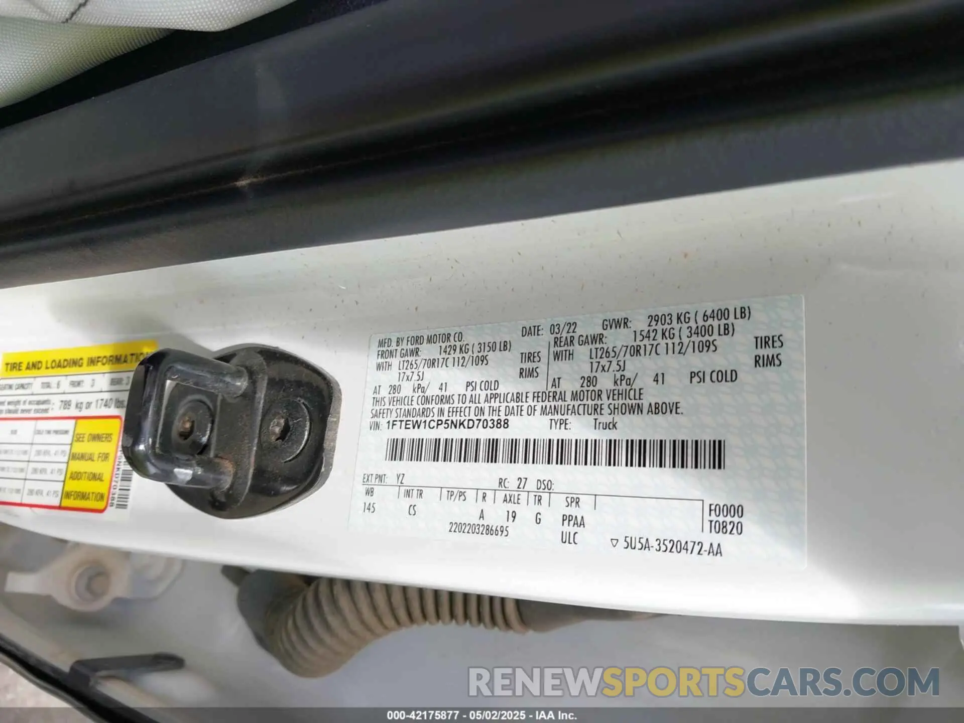 9 Photograph of a damaged car 1FTEW1CP5NKD70388 FORD F-150 2022