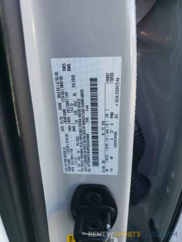 14 Фотография поврежденного автомобиля 1FTEW1C83PKD23548 FORD F-150 2023