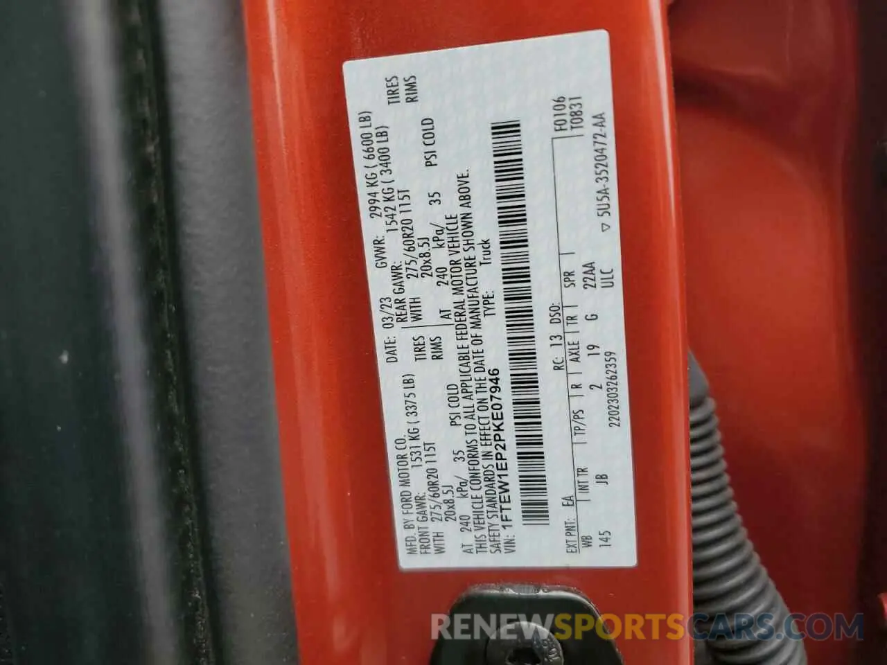 13 Фотография поврежденного автомобиля 1FTEW1EP2PKE07946 FORD F-150 2023