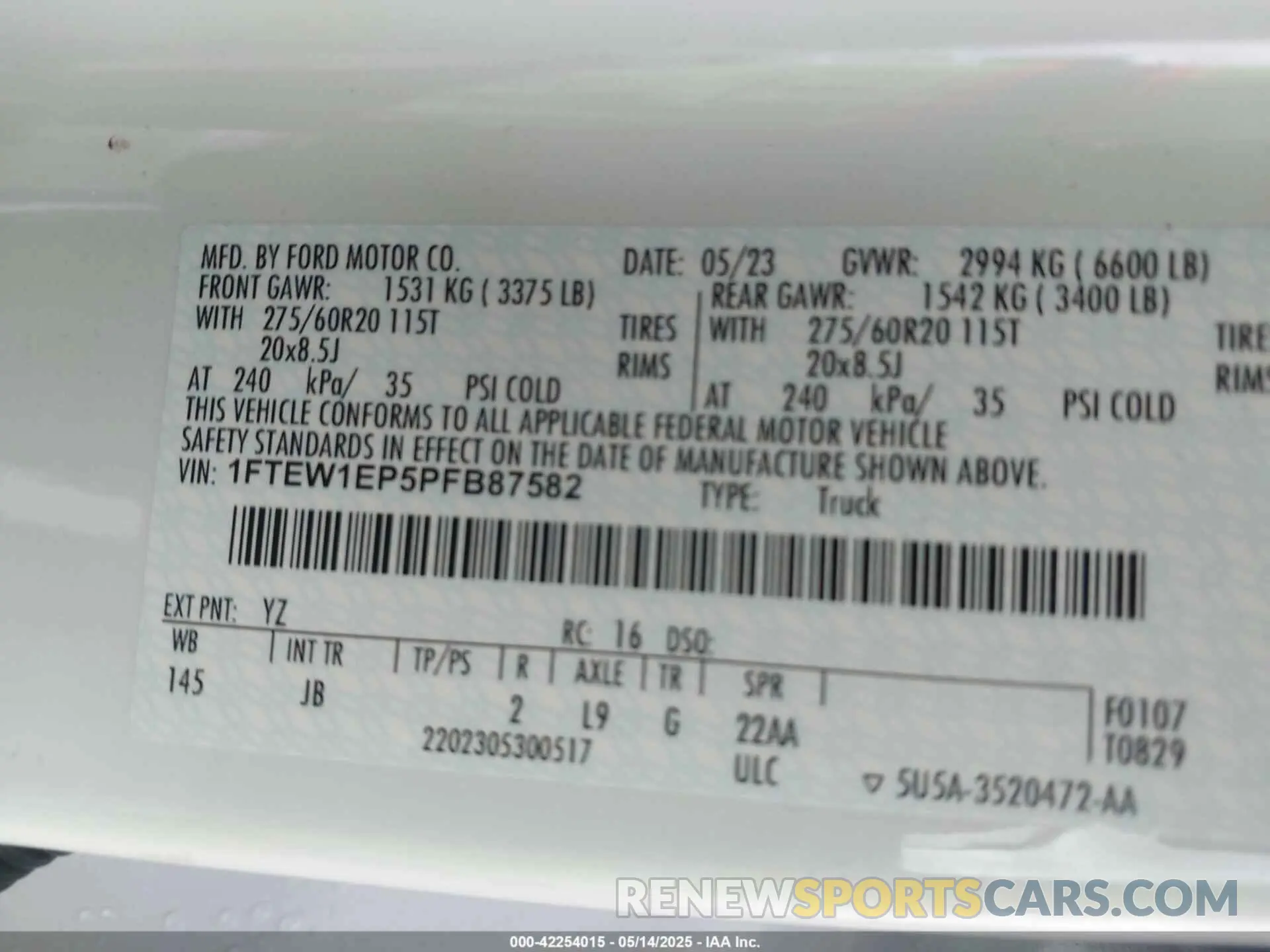 9 Photograph of a damaged car 1FTEW1EP5PFB87582 FORD F-150 2023