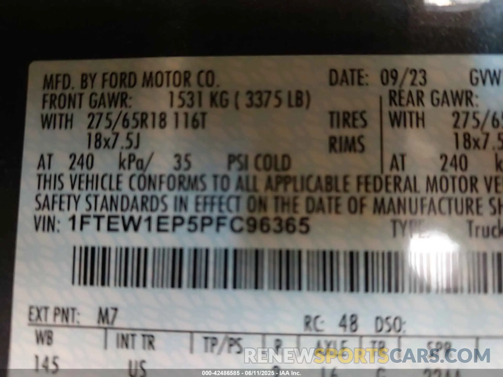 9 Photograph of a damaged car 1FTEW1EP5PFC96365 FORD F-150 2023