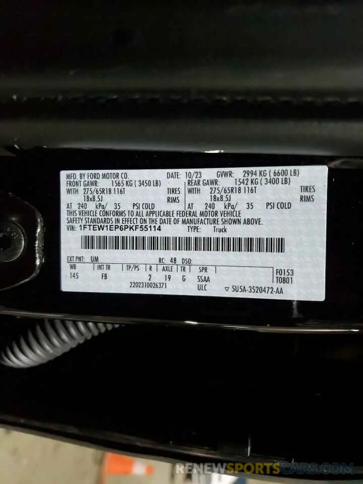 13 Фотография поврежденного автомобиля 1FTEW1EP6PKF55114 FORD F-150 2023