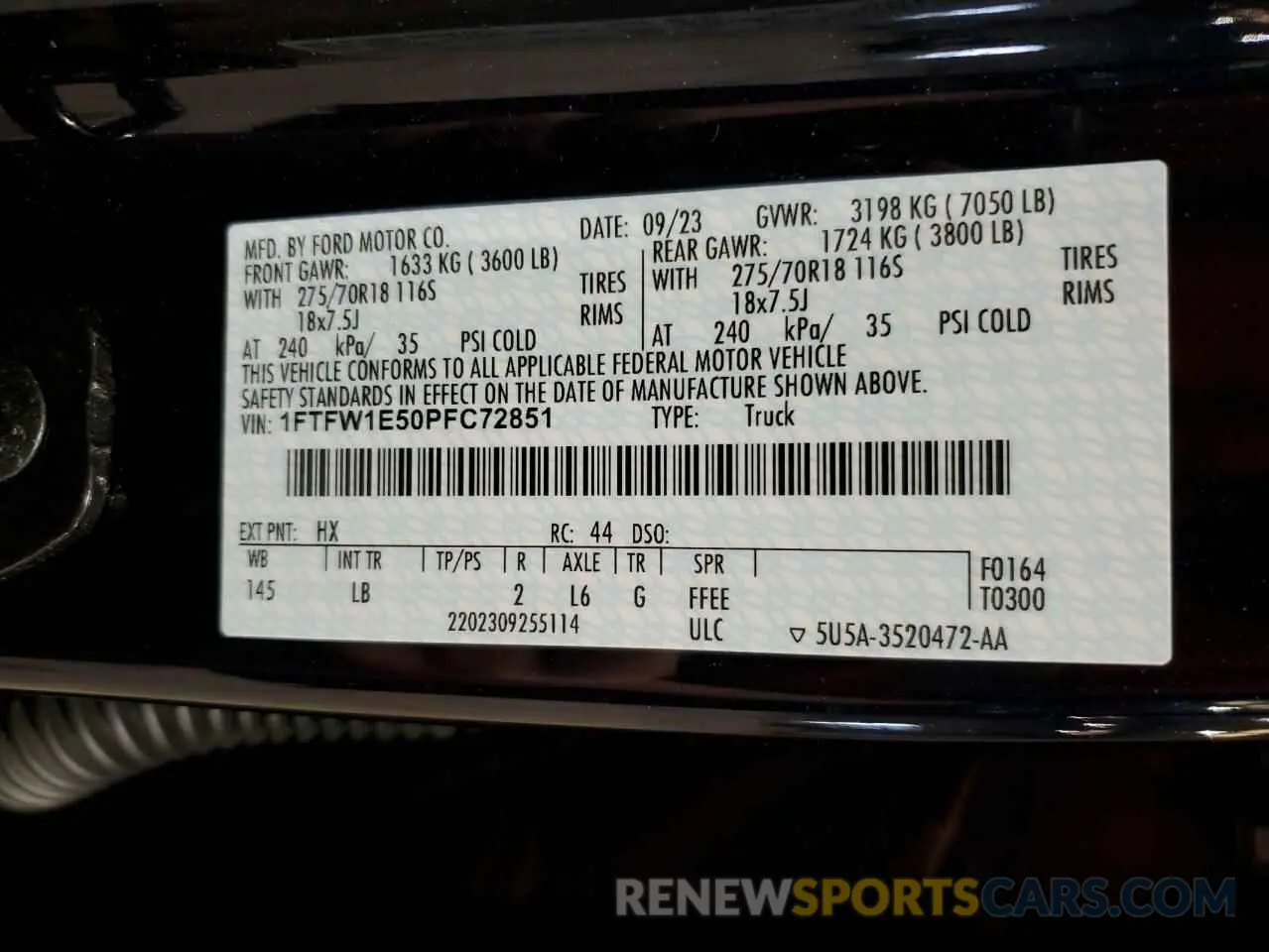 12 Фотография поврежденного автомобиля 1FTFW1E50PFC72851 FORD F-150 2023