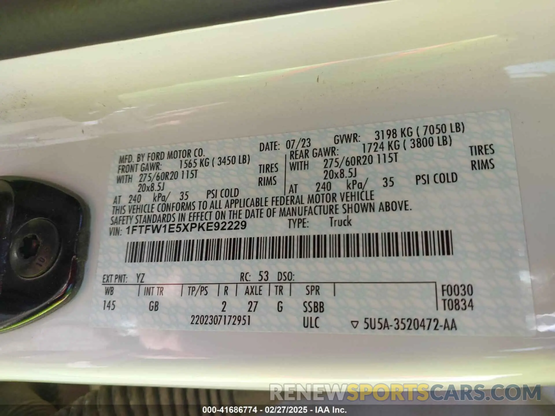 9 Фотография поврежденного автомобиля 1FTFW1E5XPKE92229 FORD F-150 2023
