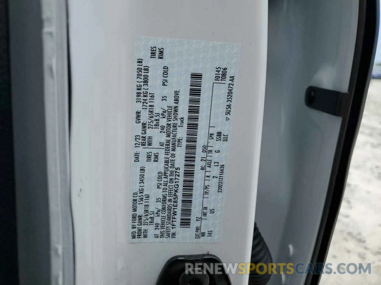 12 Photograph of a damaged car 1FTFW1E85PKG17275 FORD F-150 2023