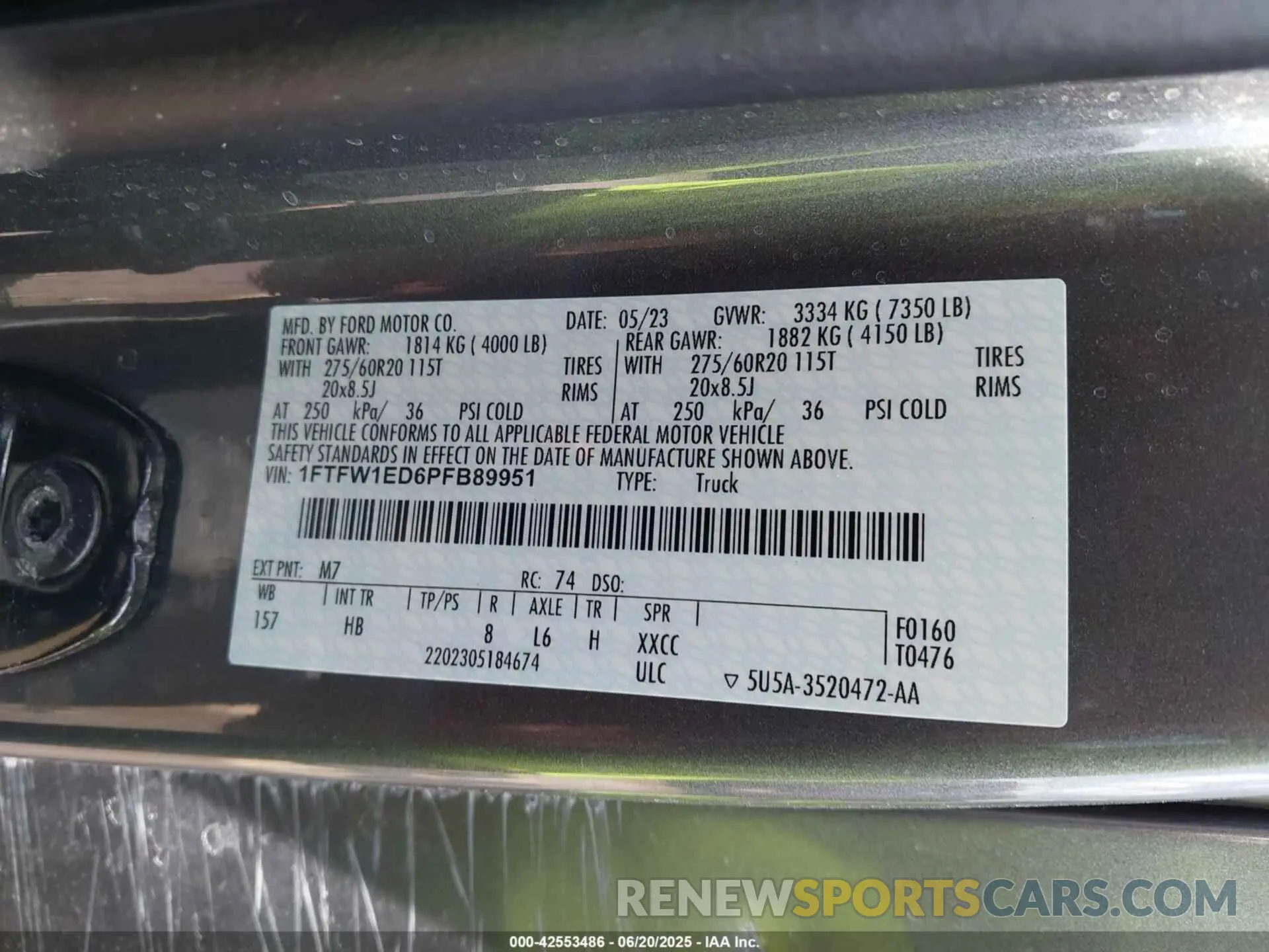 9 Фотография поврежденного автомобиля 1FTFW1ED6PFB89951 FORD F-150 2023