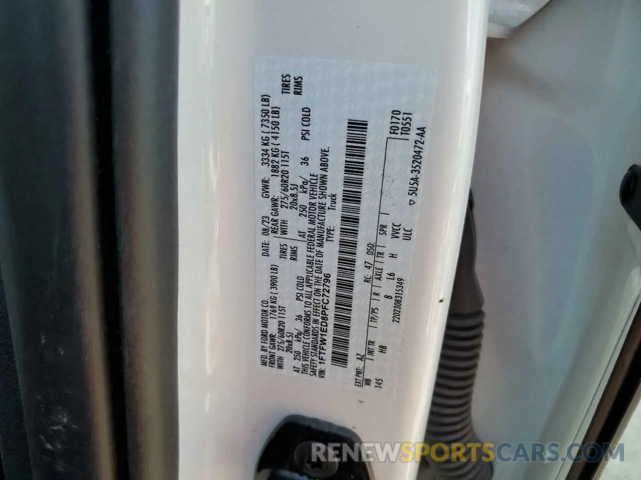 14 Фотография поврежденного автомобиля 1FTFW1ED8PFC72796 FORD F-150 2023