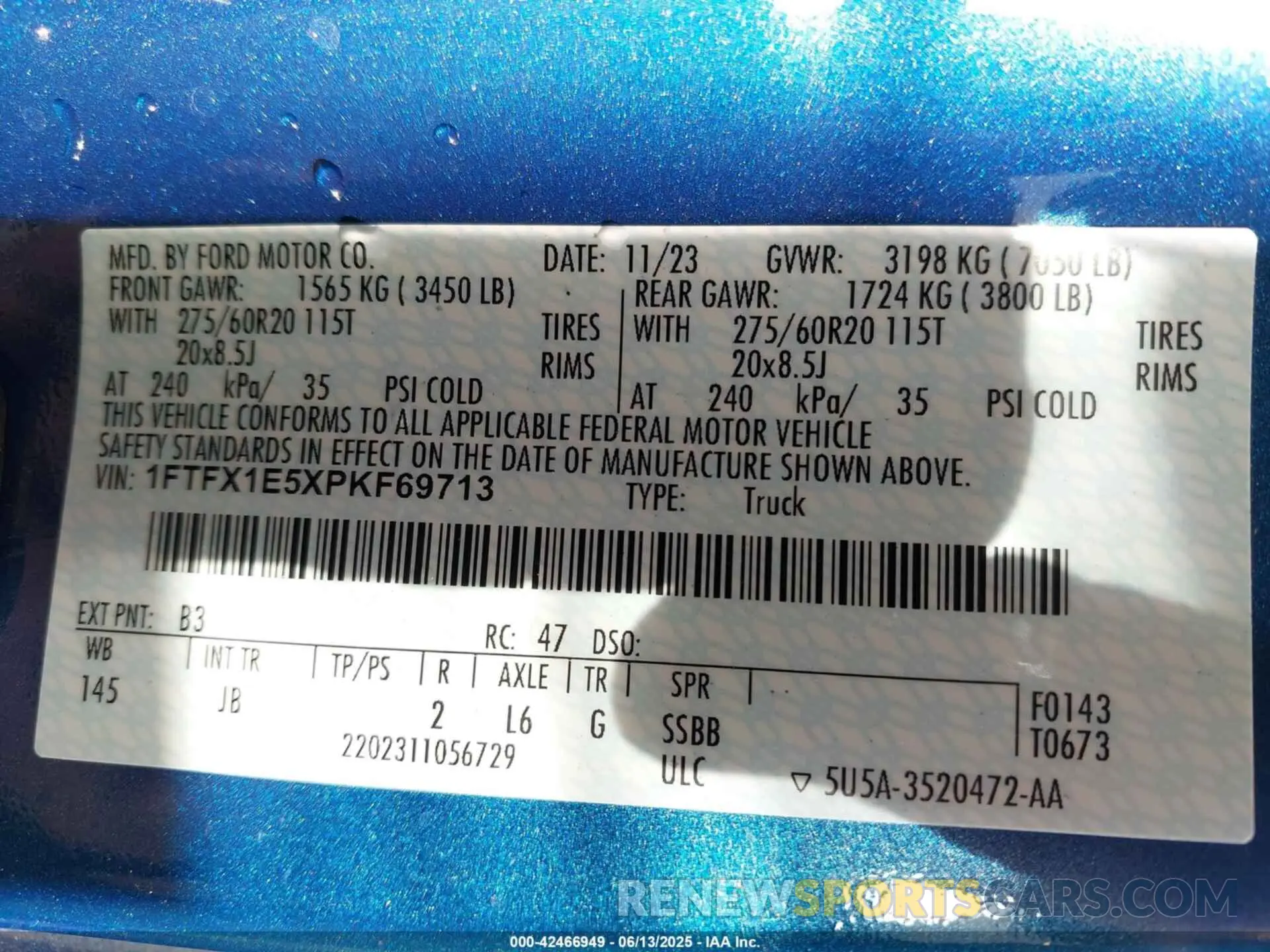 9 Фотография поврежденного автомобиля 1FTFX1E5XPKF69713 FORD F-150 2023