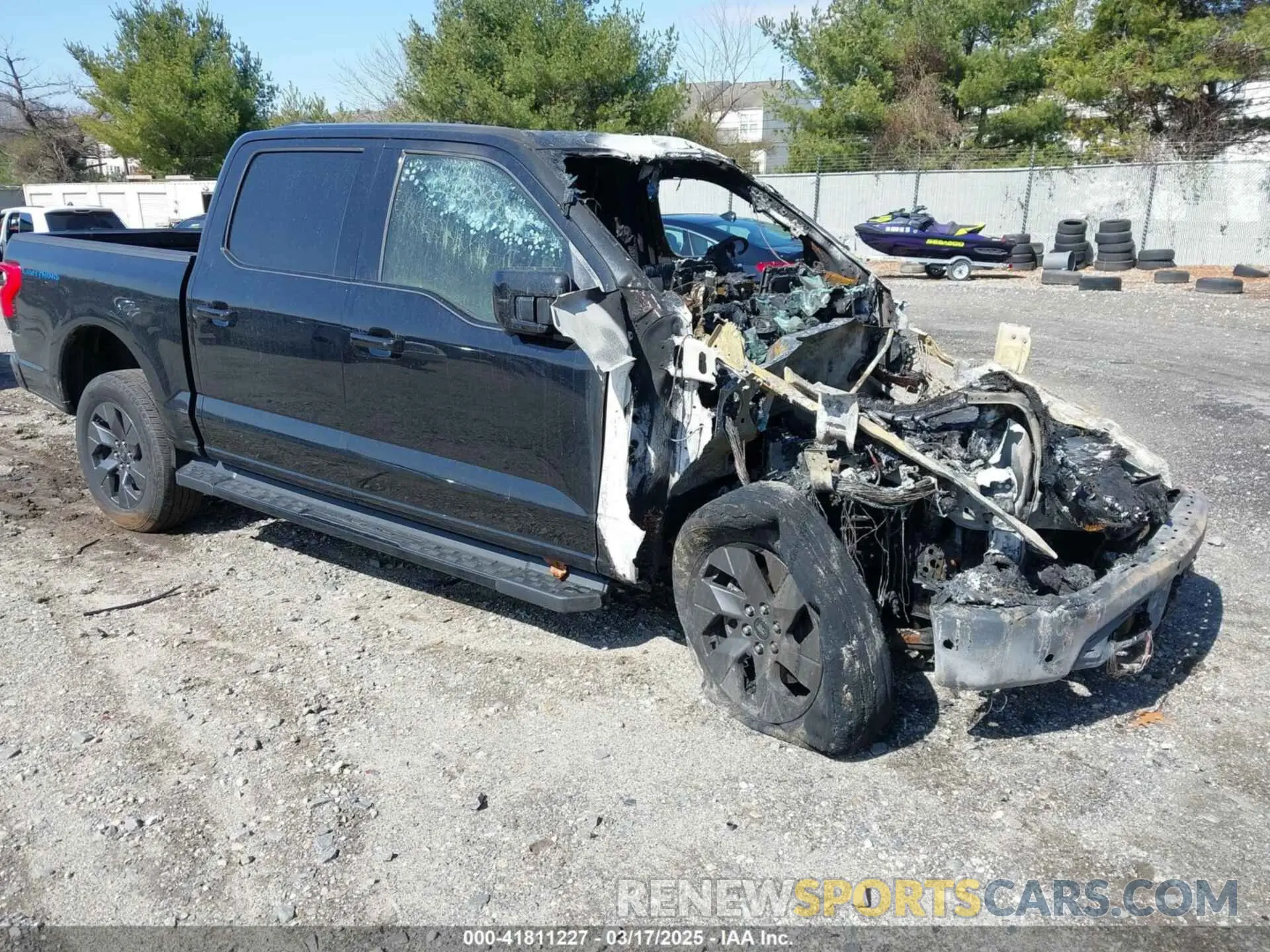 1 Photograph of a damaged car 1FT6W1EV8NWG13457 FORD F-150 LIGHTNING 2022