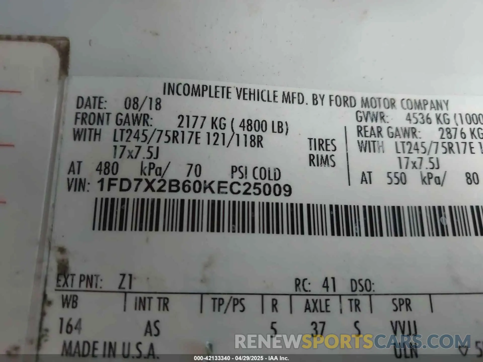 9 Photograph of a damaged car 1FD7X2B60KEC25009 FORD F-250 2019