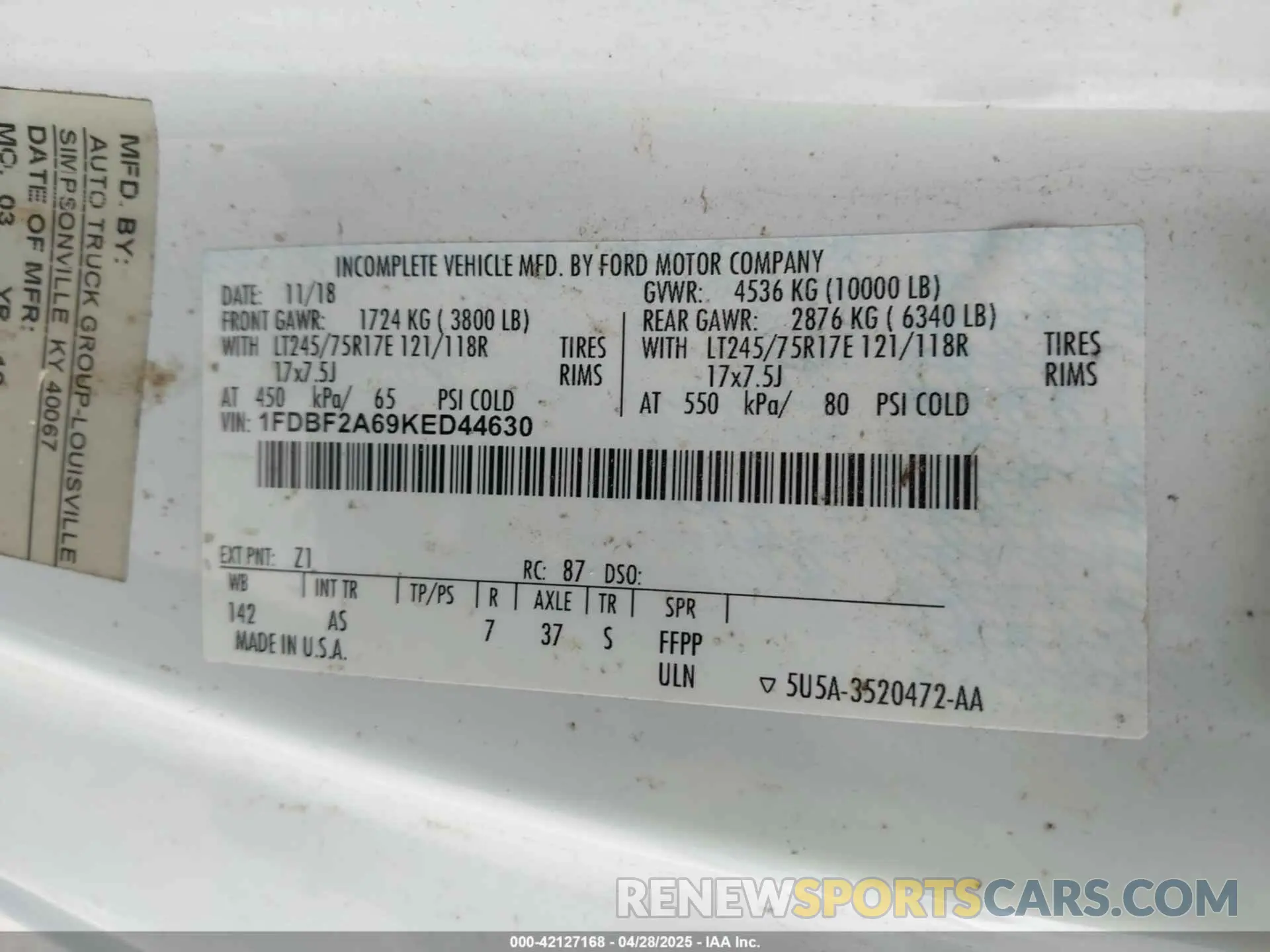 9 Photograph of a damaged car 1FDBF2A69KED44630 FORD F-250 2019