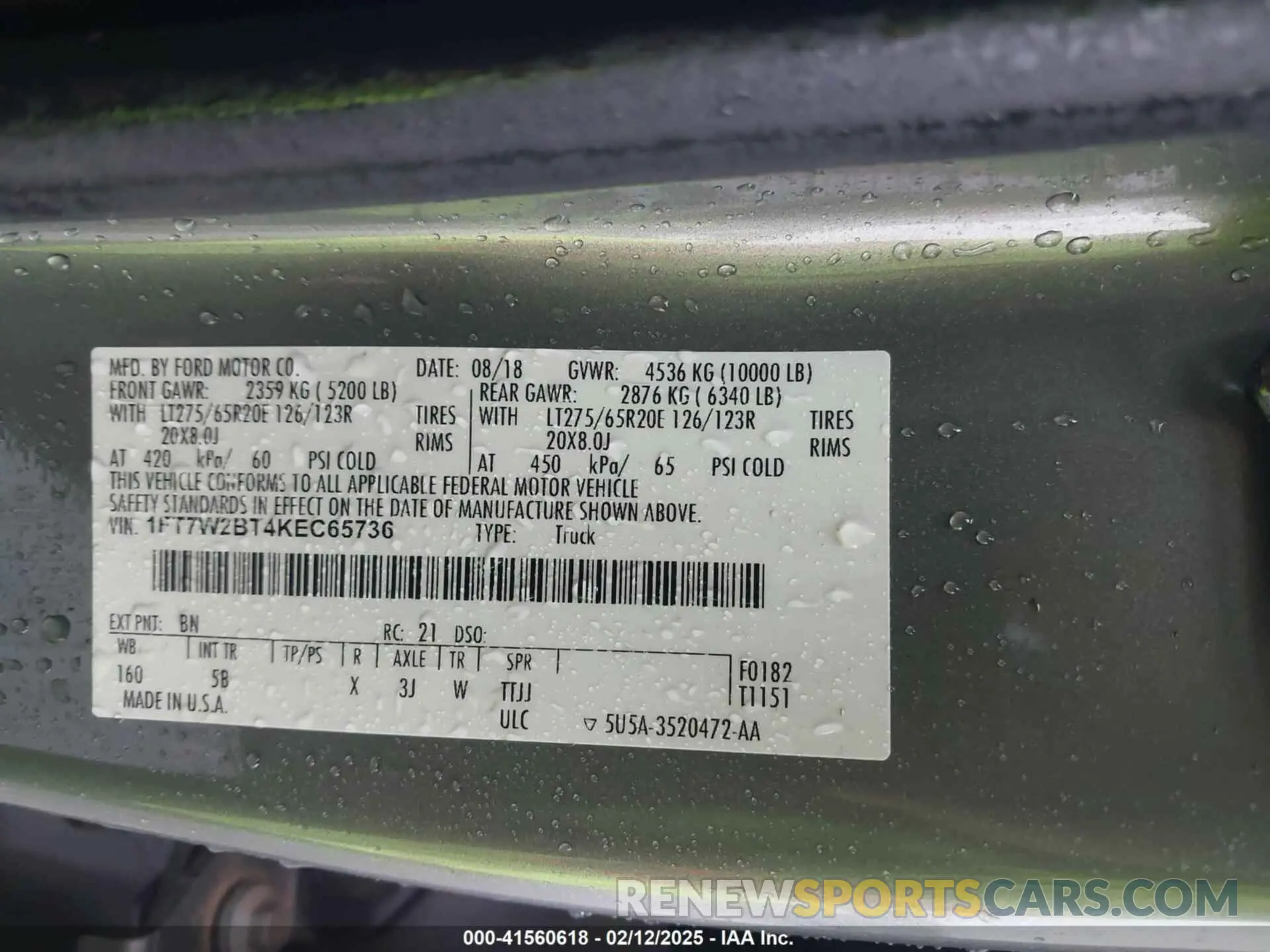 9 Photograph of a damaged car 1FT7W2BT4KEC65736 FORD F-250 2019