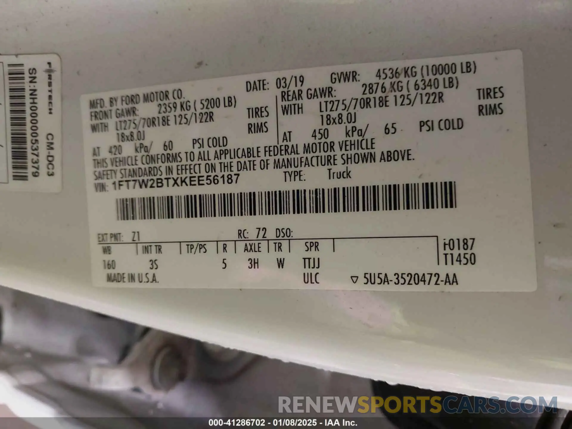 9 Photograph of a damaged car 1FT7W2BTXKEE56187 FORD F-250 2019