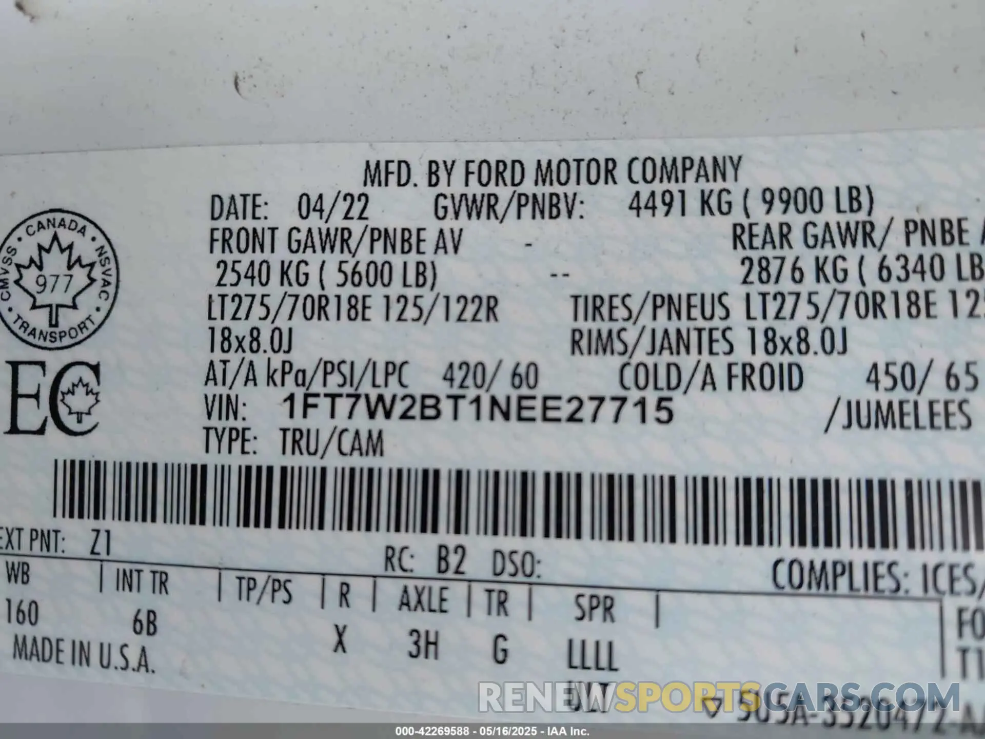 9 Photograph of a damaged car 1FT7W2BT1NEE27715 FORD F-250 2022