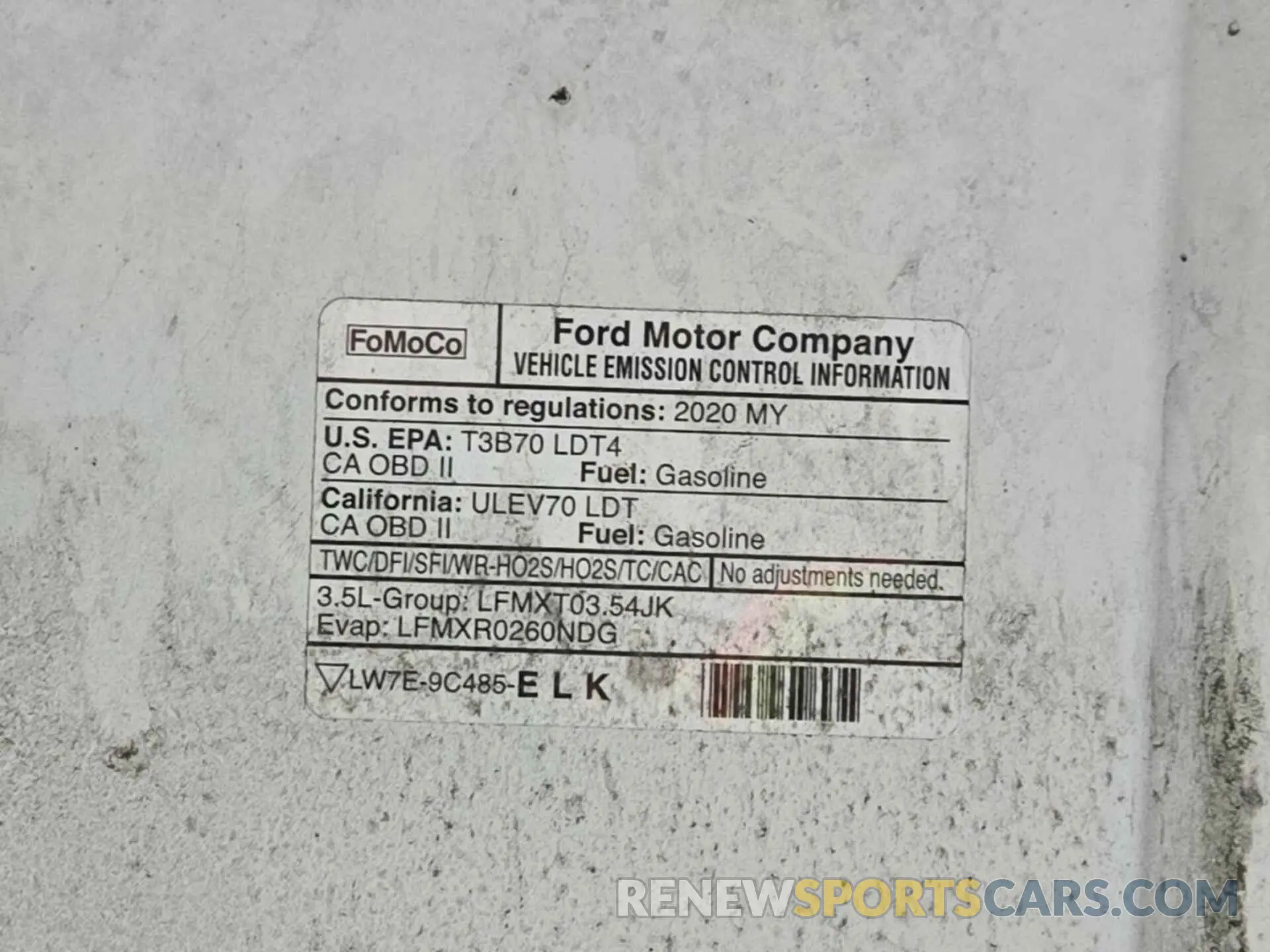 36 Фотография поврежденного автомобиля 1FTFX1E43LKD35558 FORD F150 2020