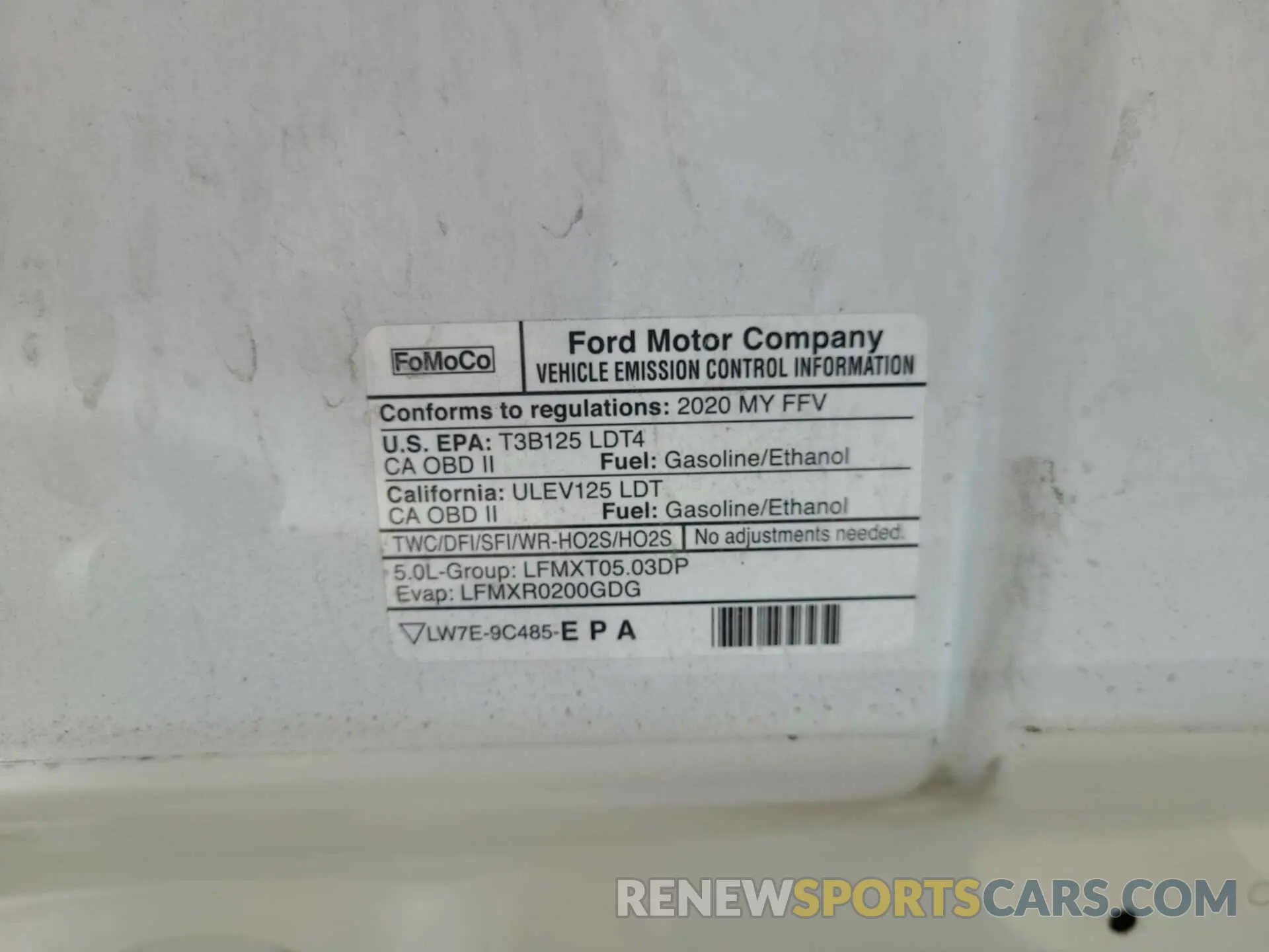 22 Photograph of a damaged car 1FTMF1E5XLKD53476 FORD F150 2020