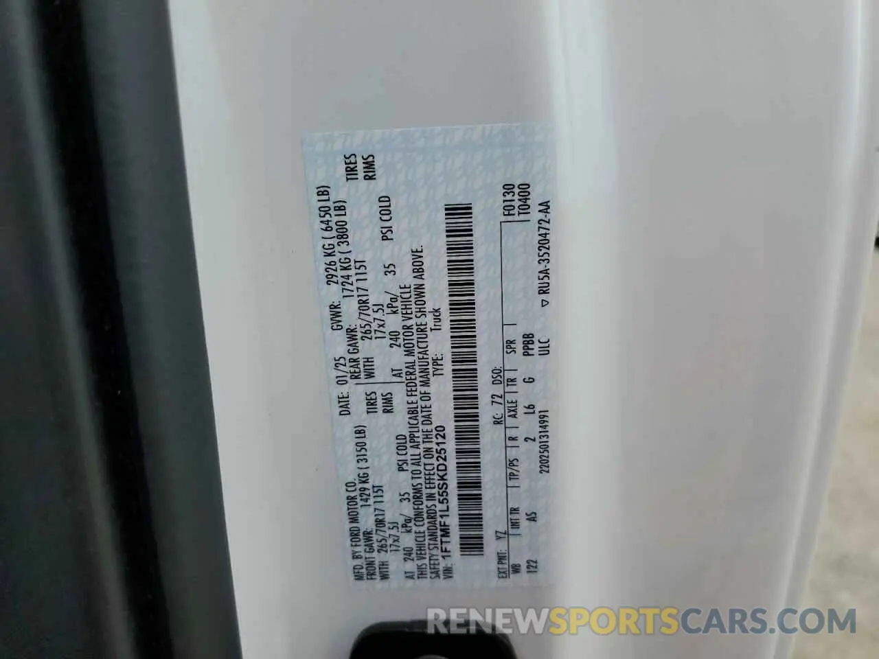 13 Photograph of a damaged car 1FTMF1L55SKD25120 FORD F150 2025