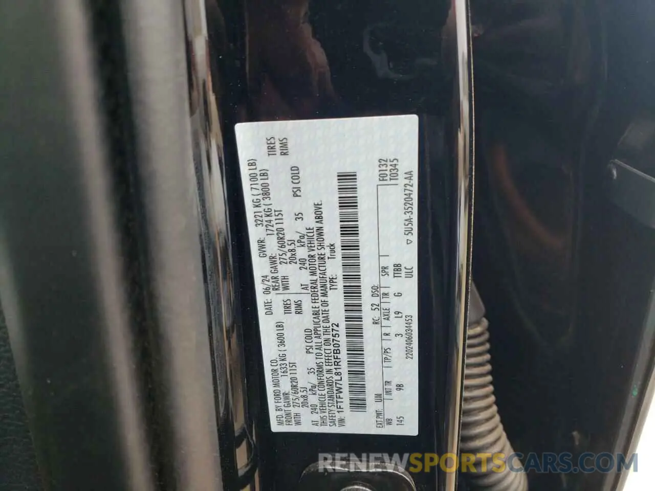 12 Фотография поврежденного автомобиля 1FTFW7L81RFB07572 FORD F150 PLATI 2024