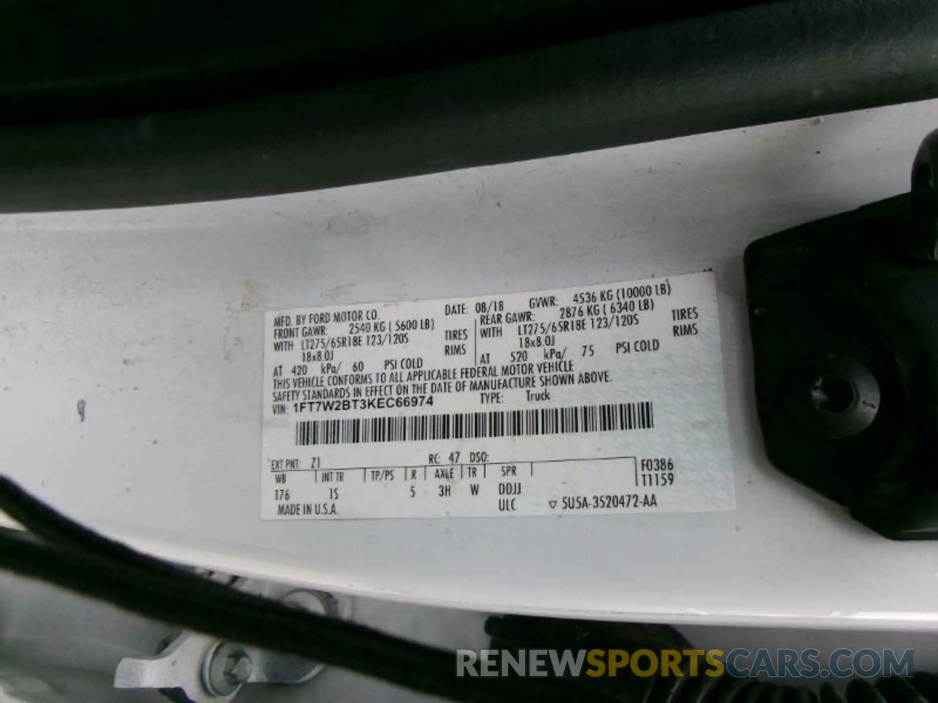 12 Photograph of a damaged car 1FT7W2BT3KEC66974 FORD F250 2019