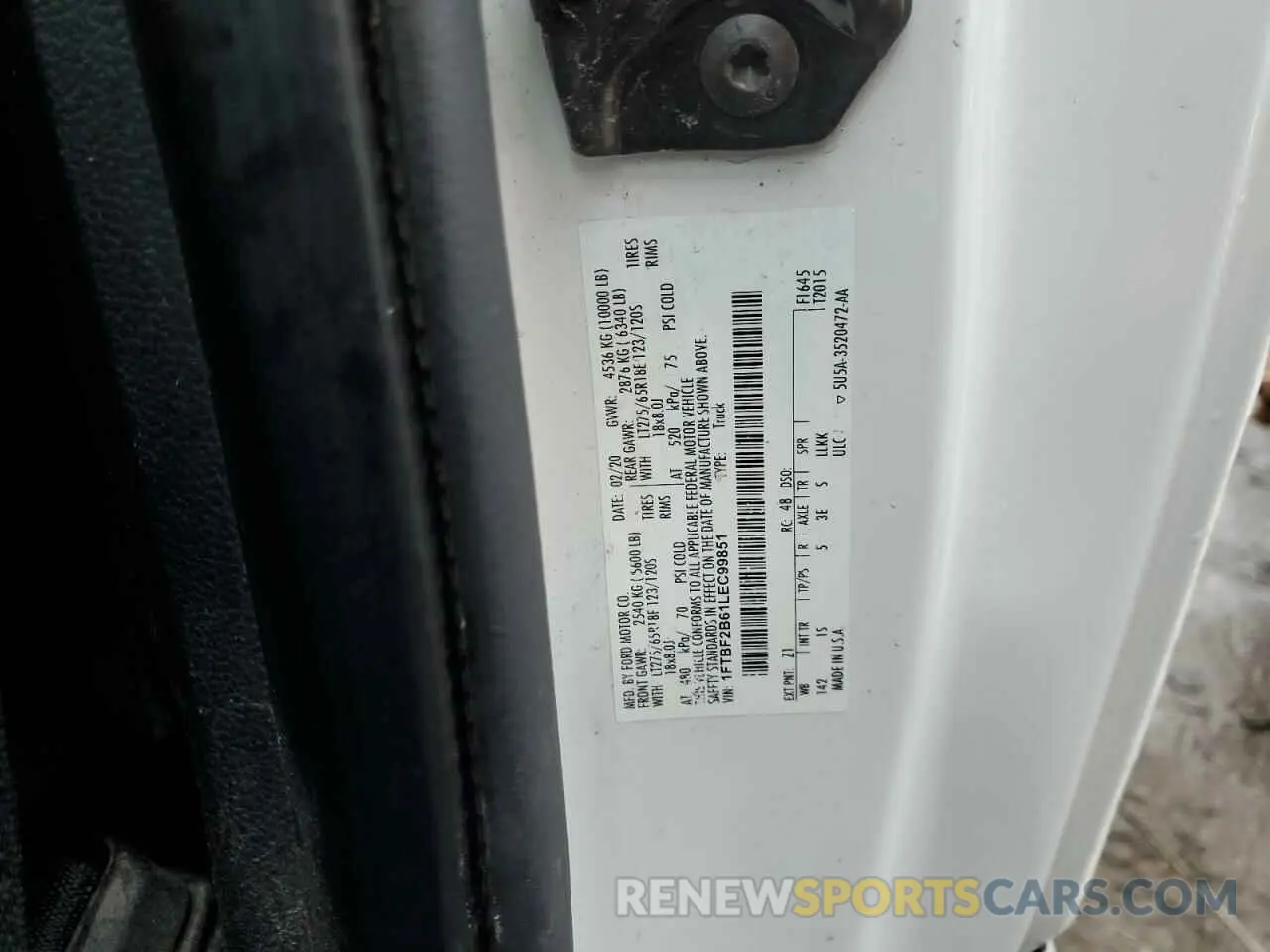 12 Photograph of a damaged car 1FTBF2B61LEC99851 FORD F250 2020