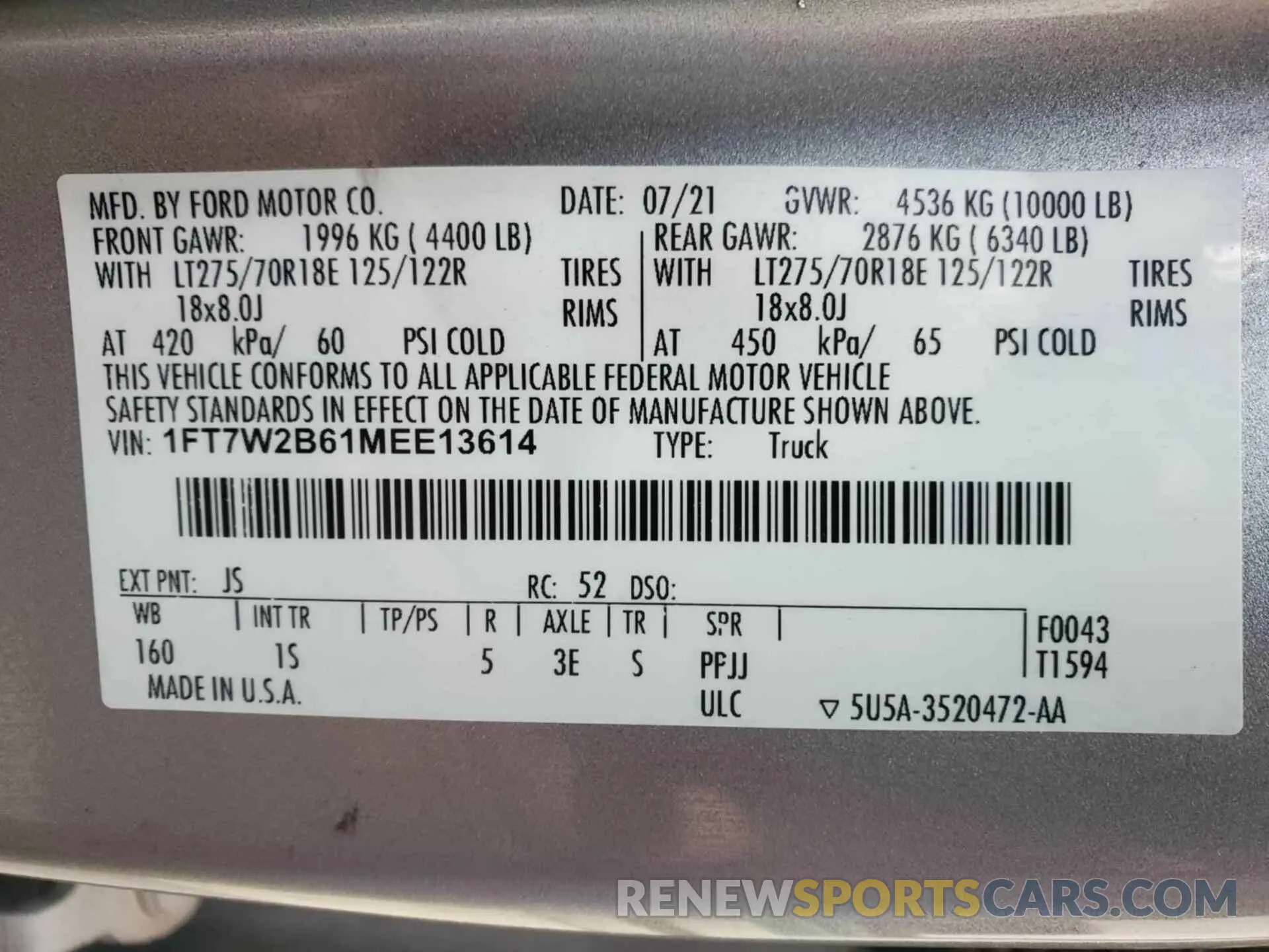 9 Photograph of a damaged car 1FT7W2B61MEE13614 FORD F250 2021