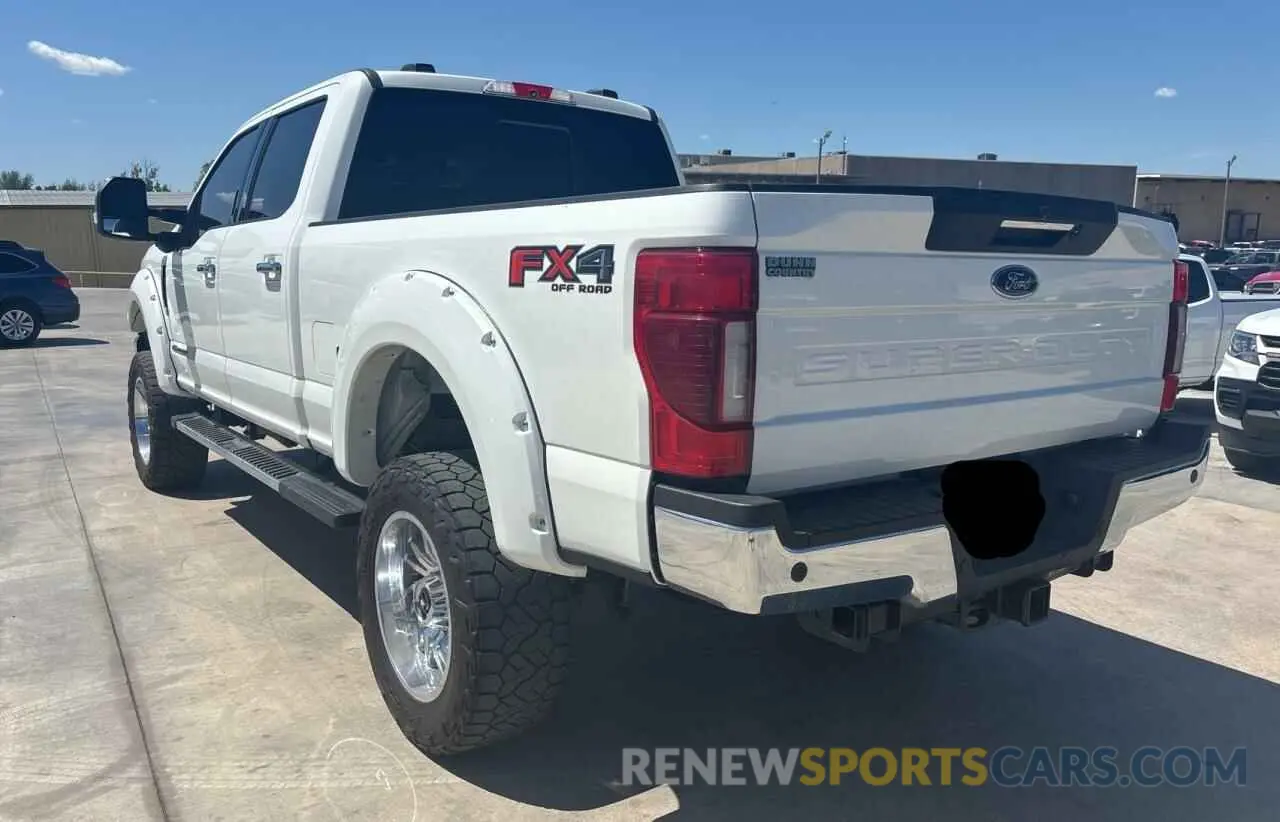 3 Photograph of a damaged car 1FT8W2BT7MEC06087 FORD F250 2021