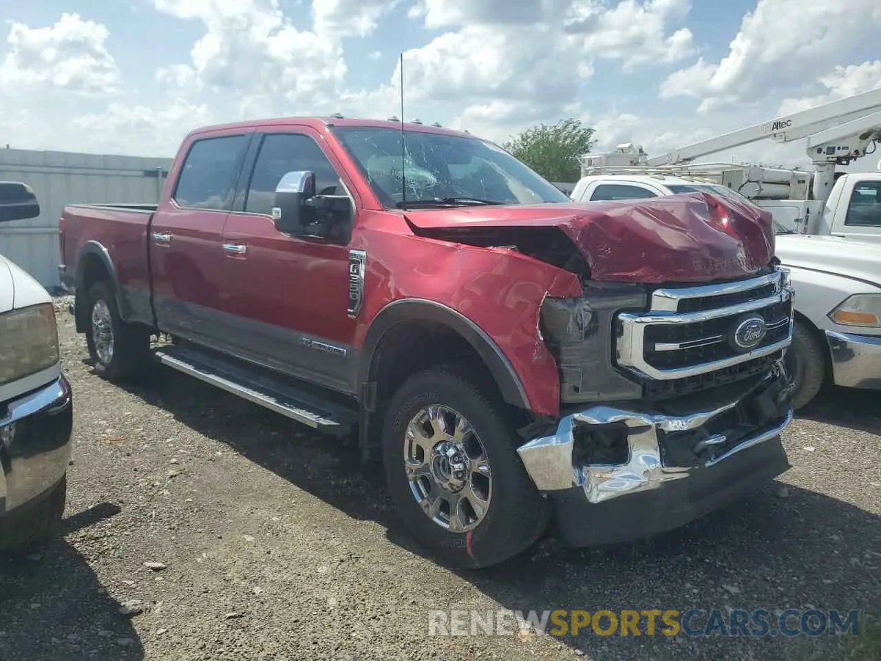 4 Photograph of a damaged car 1FT8W3BT2NEC84672 FORD F350 2022