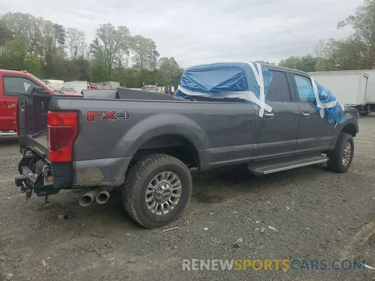 3 Photograph of a damaged car 1FT8W3BTXNEG22903 FORD F350 2022