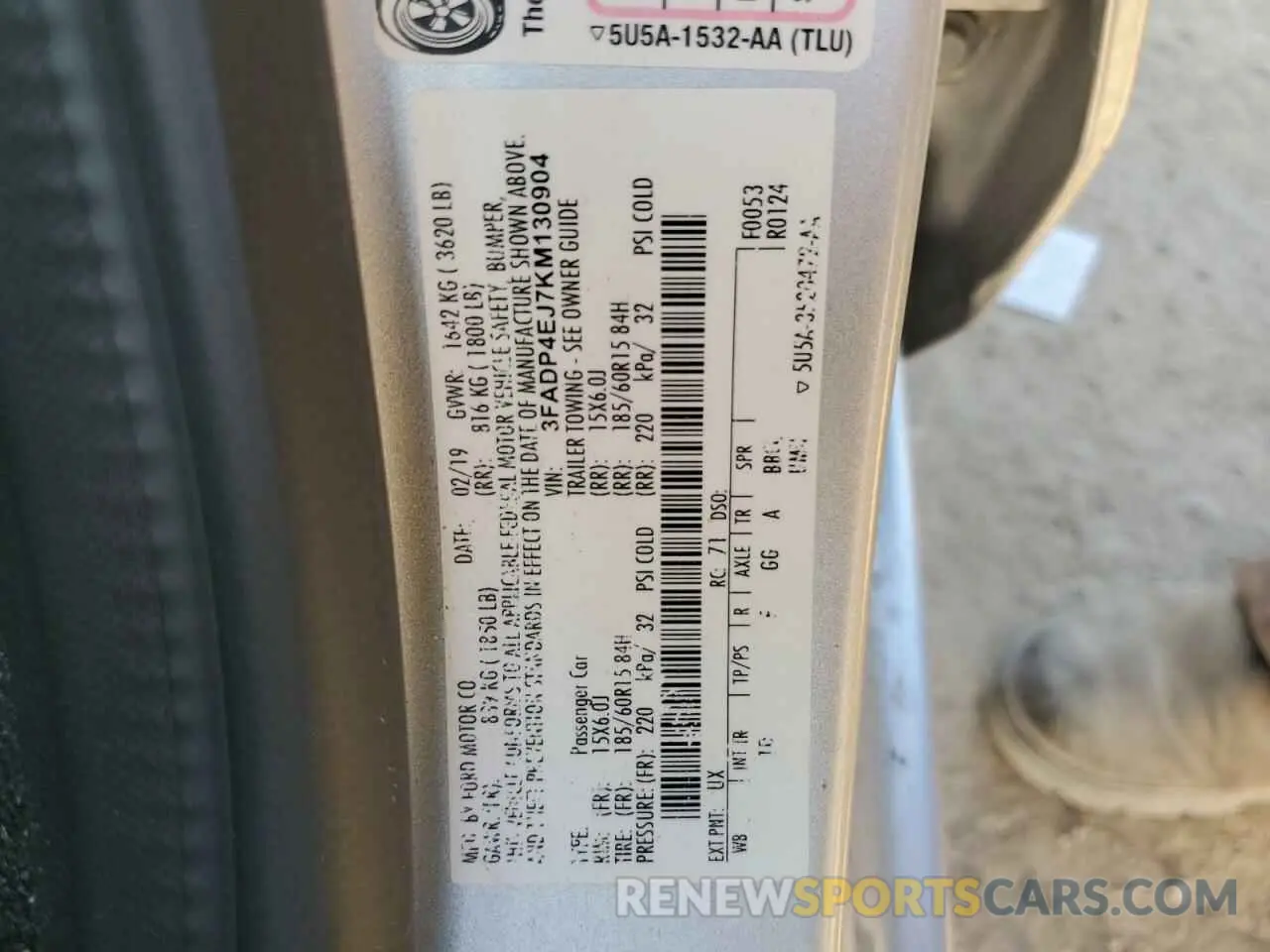 12 Photograph of a damaged car 3FADP4EJ7KM130904 FORD FIESTA 2019