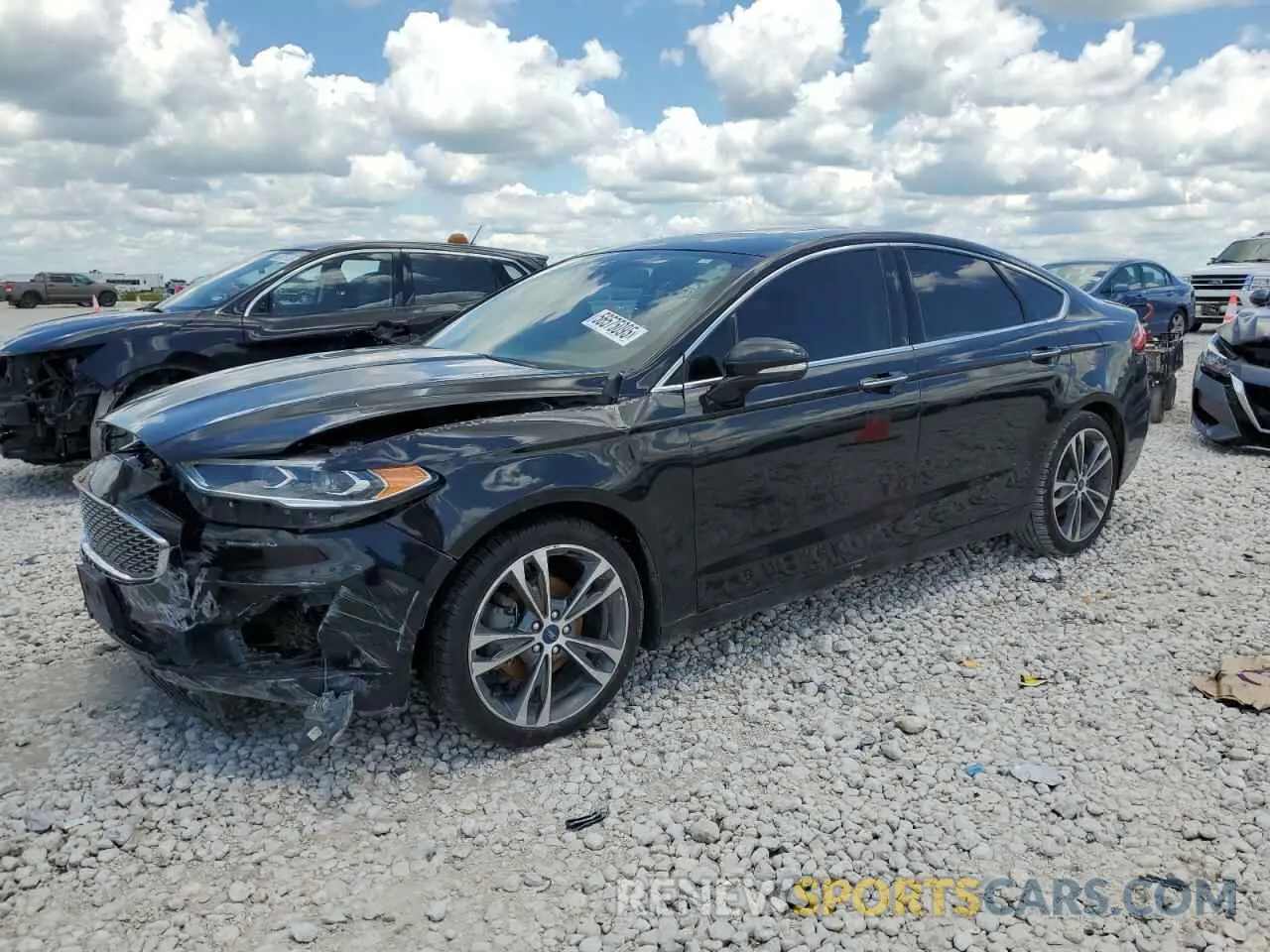 1 Photograph of a damaged car 3FA6P0D98KR124041 FORD FUSION 2019