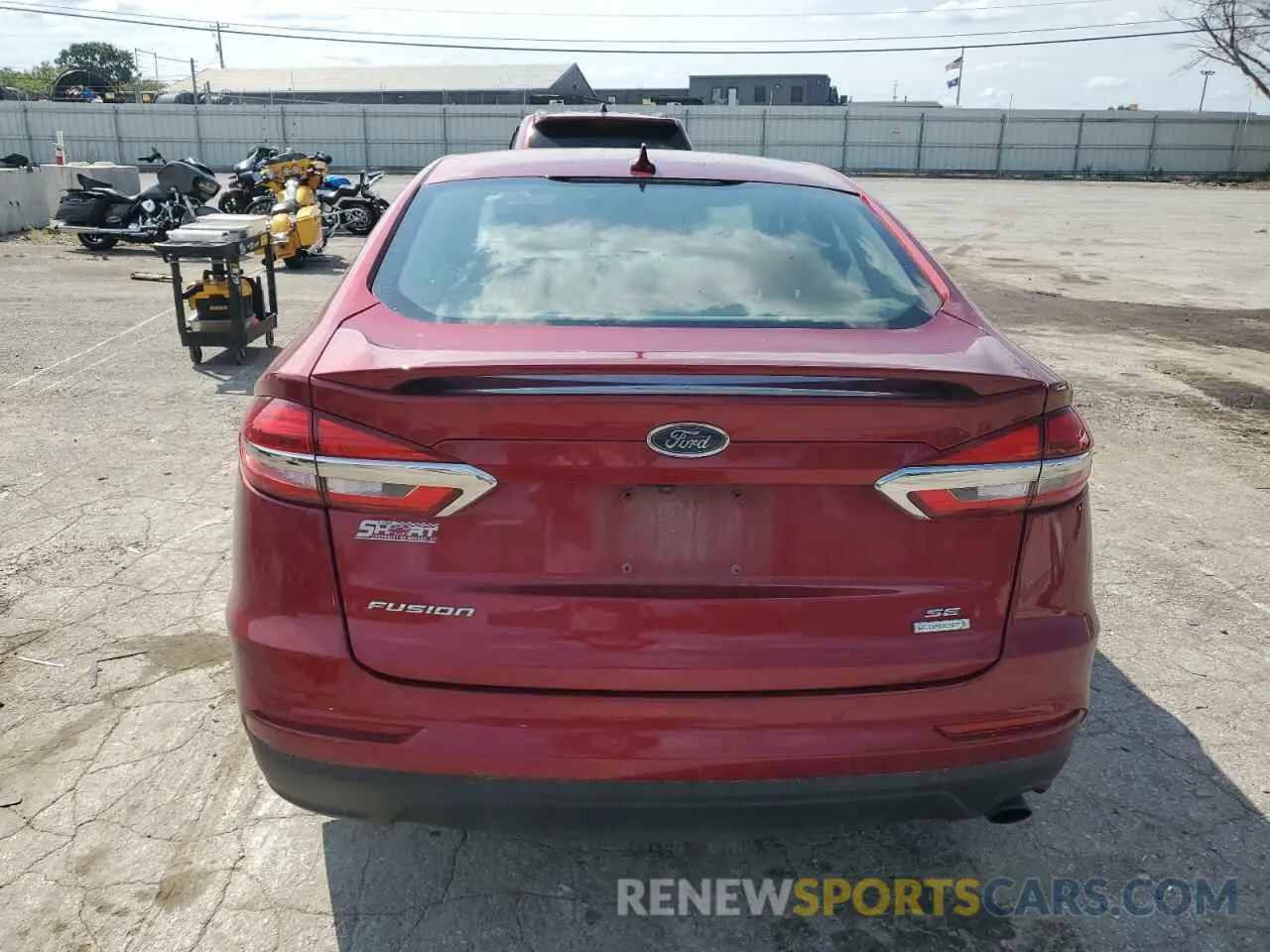 6 Photograph of a damaged car 3FA6P0HD0KR196270 FORD FUSION 2019