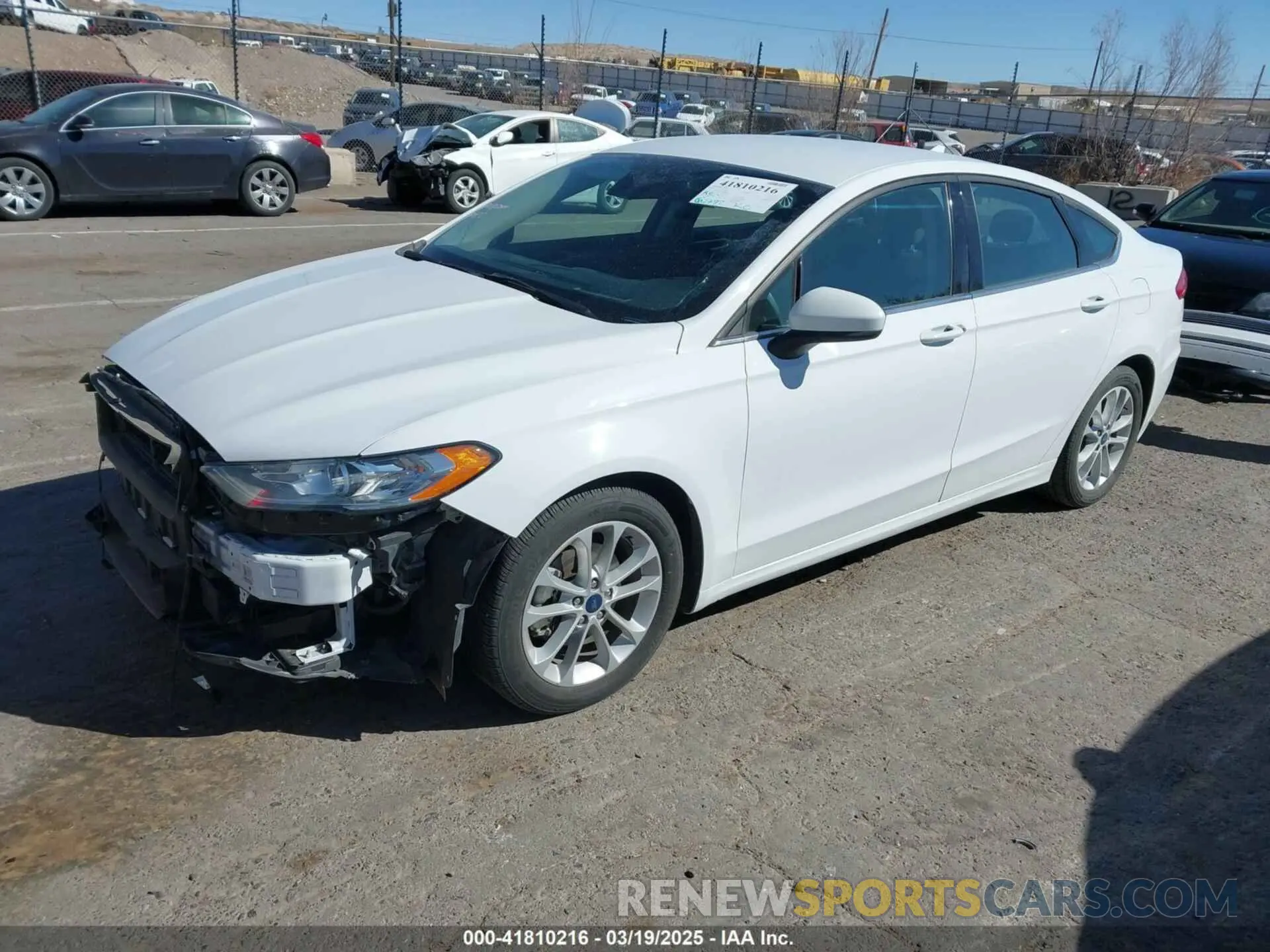 2 Photograph of a damaged car 3FA6P0HD1KR219314 FORD FUSION 2019