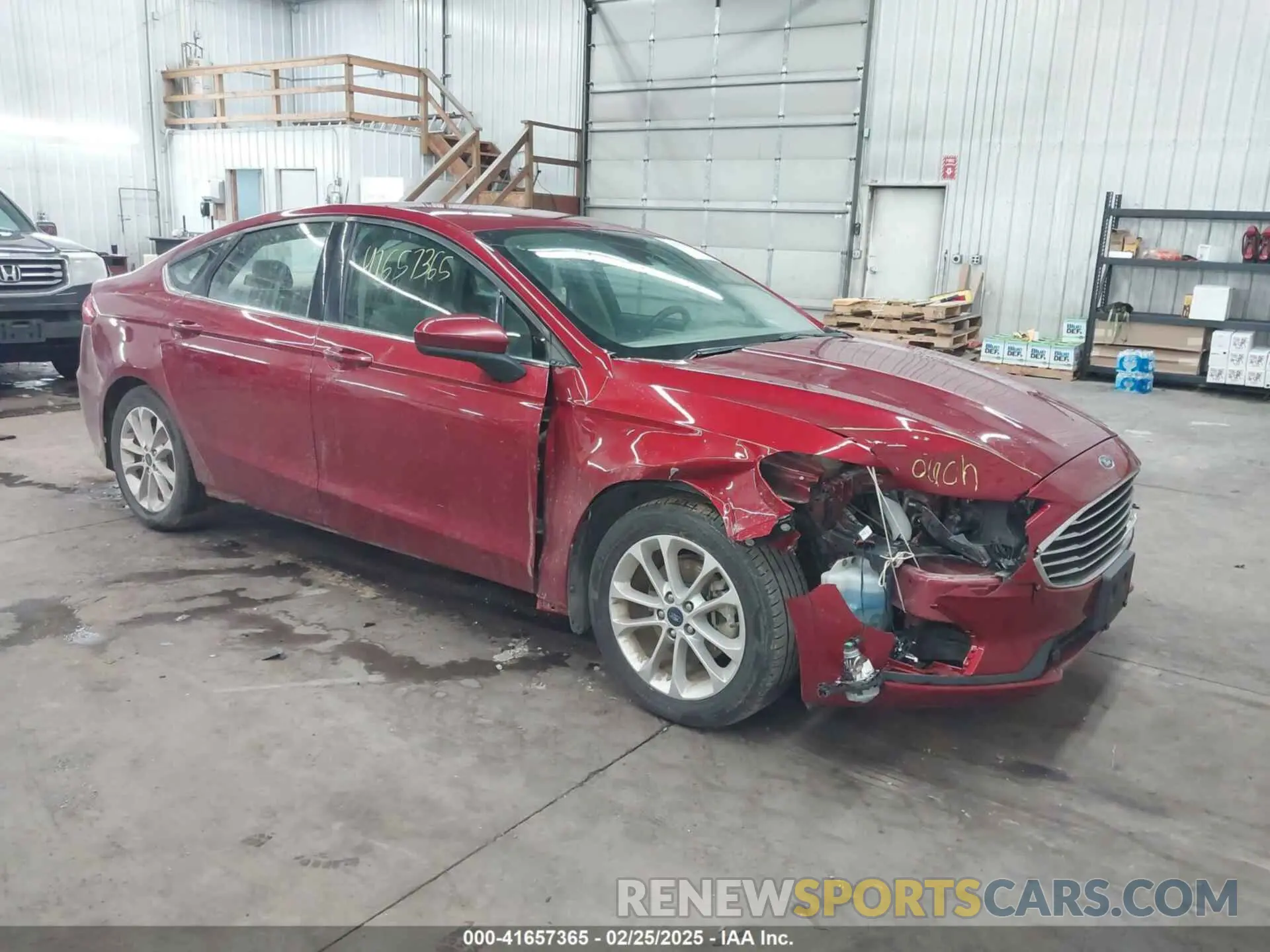 1 Photograph of a damaged car 3FA6P0HD8KR153571 FORD FUSION 2019