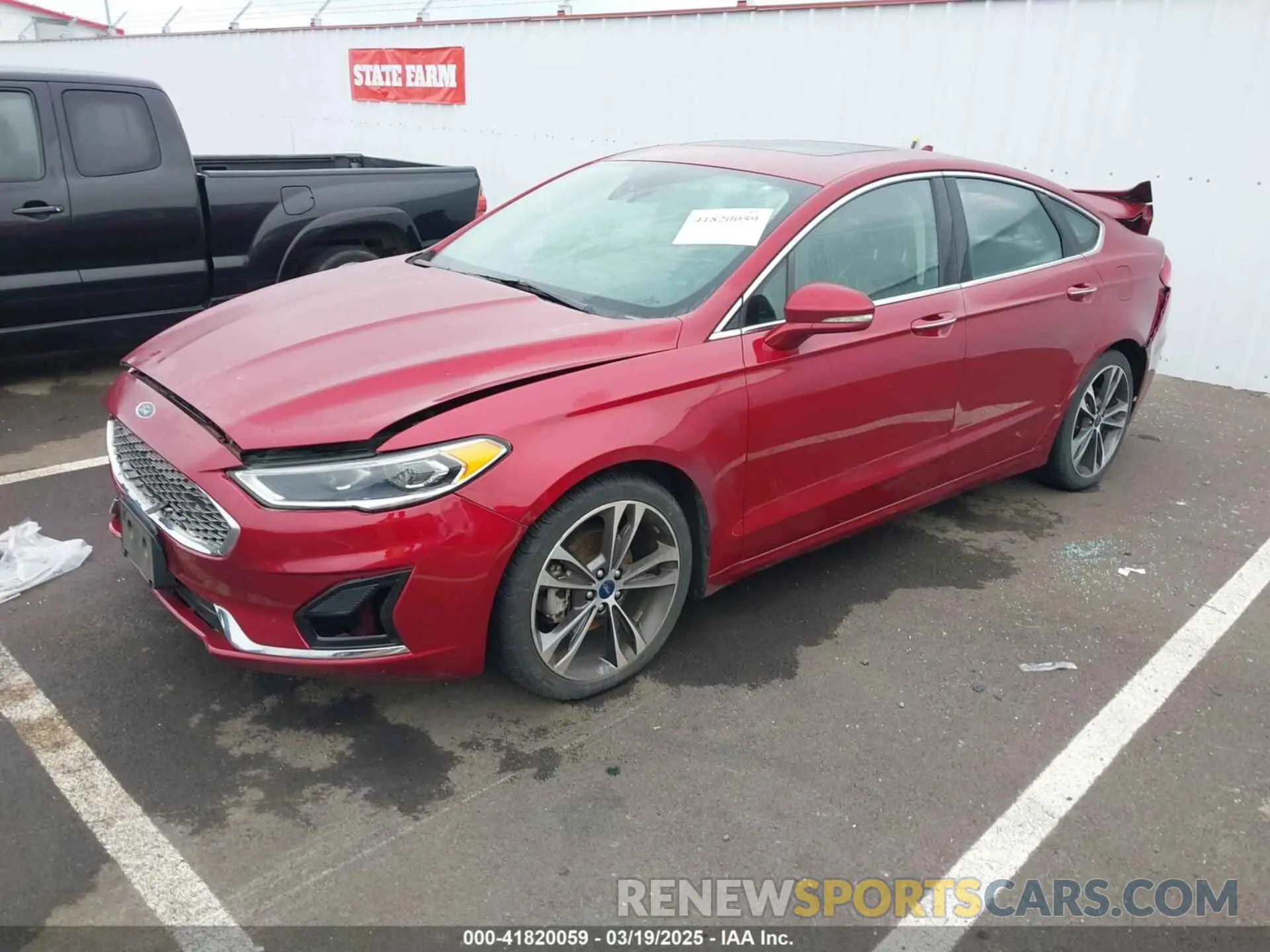 2 Photograph of a damaged car 3FA6P0K98KR179513 FORD FUSION 2019