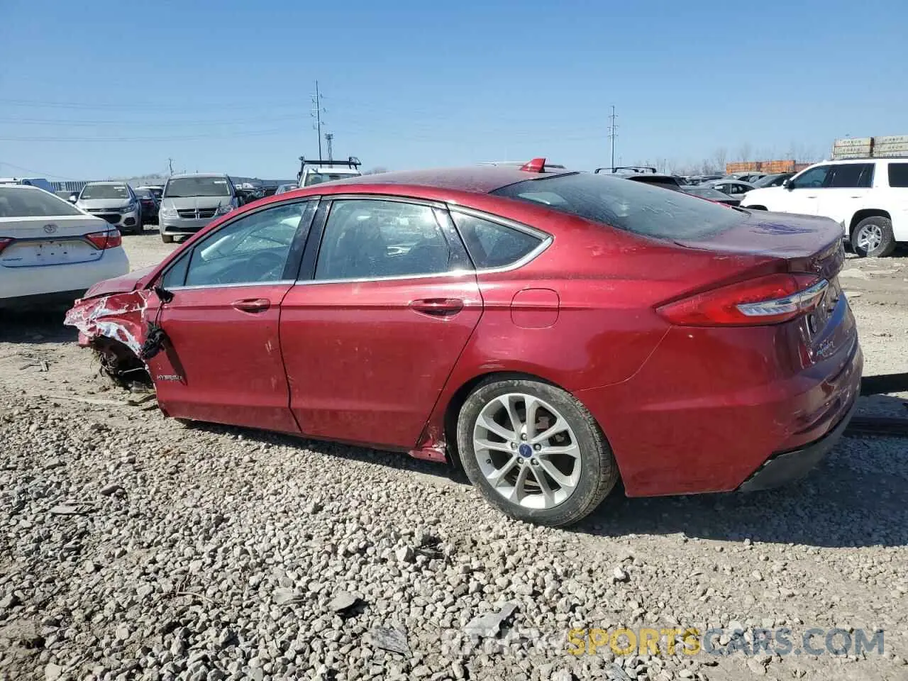 2 Фотография поврежденного автомобиля 3FA6P0LU1KR210538 FORD FUSION 2019