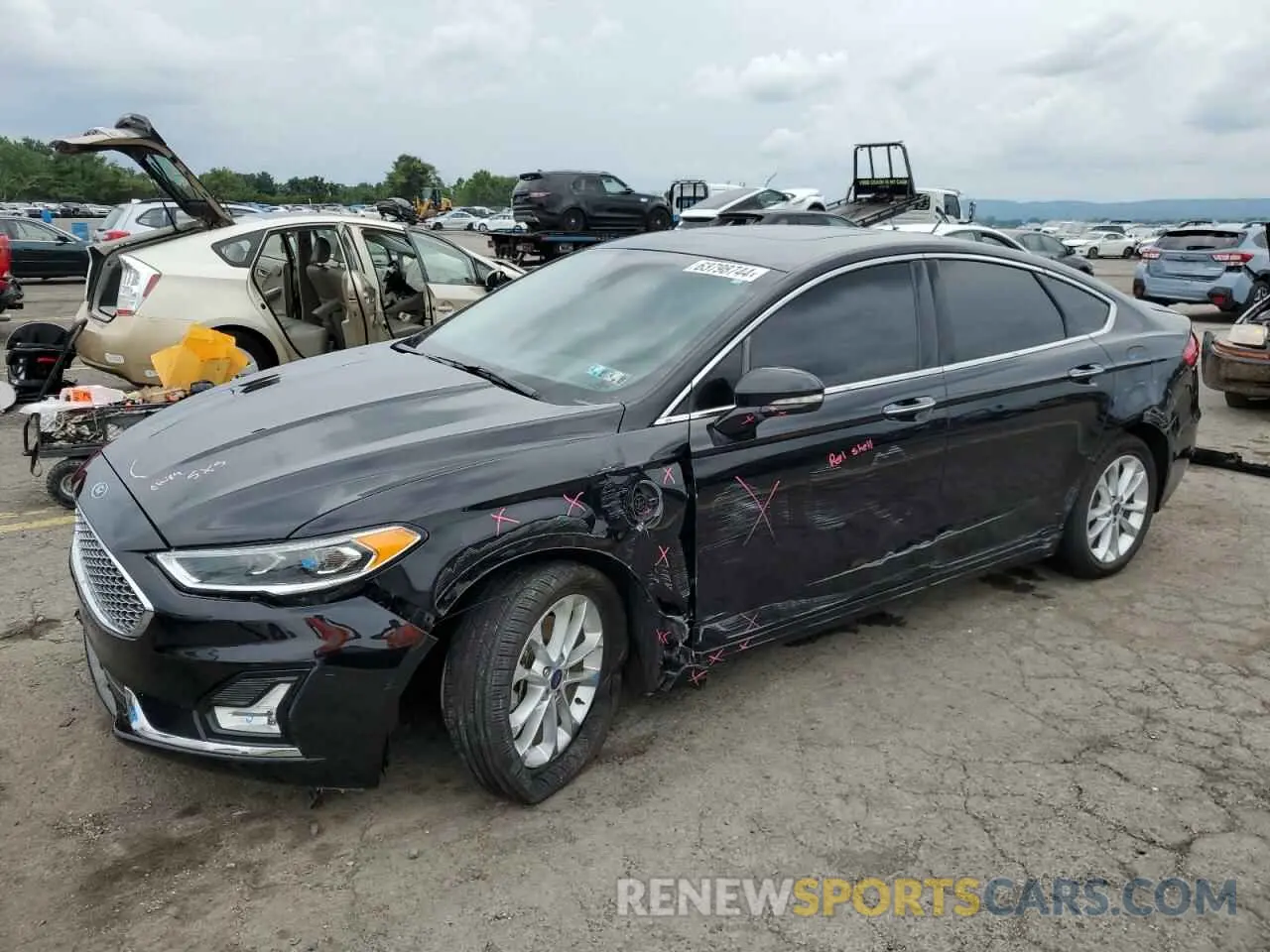 1 Photograph of a damaged car 3FA6P0SU3KR101581 FORD FUSION 2019